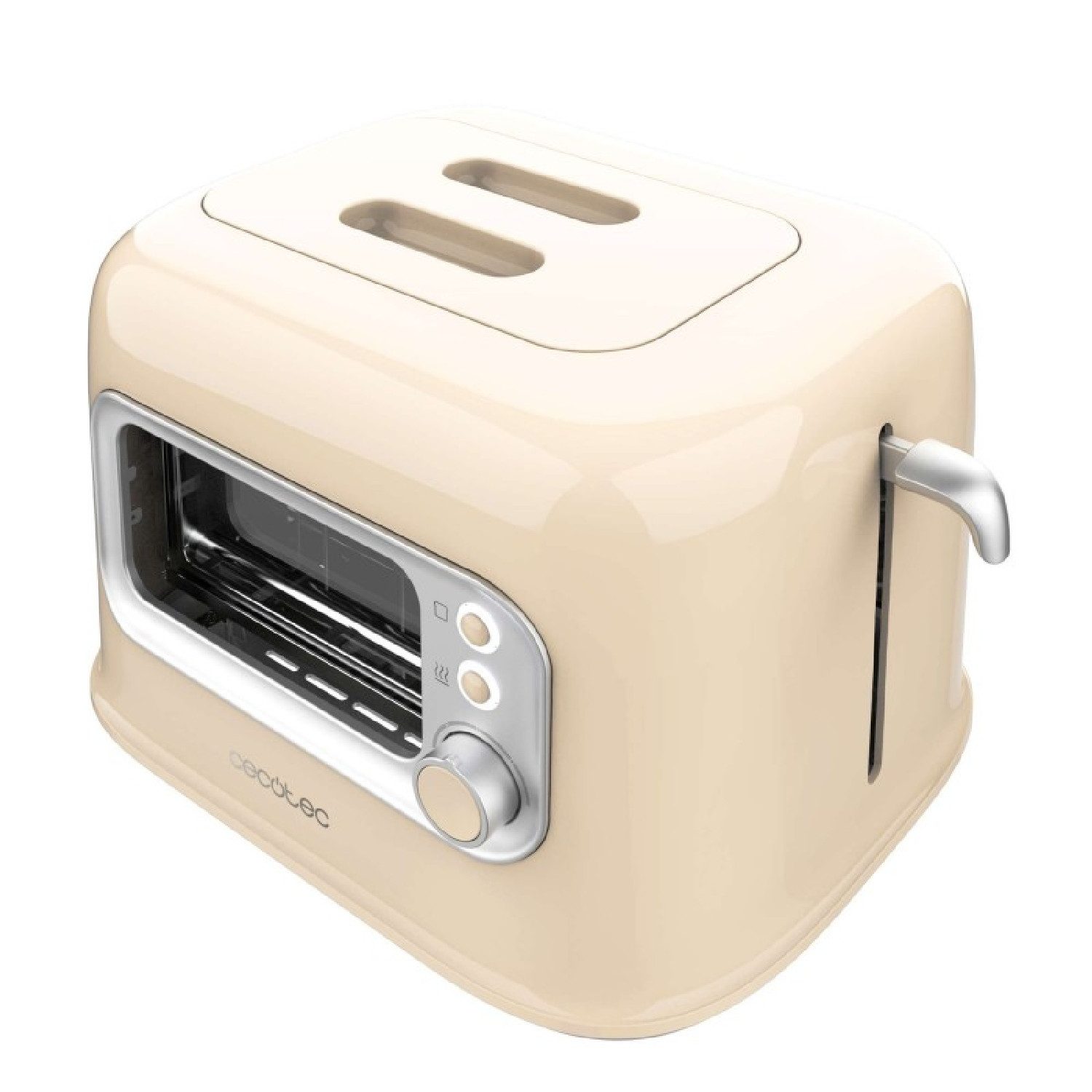 Cecotec 2-in-1-Toaster RetroVision Beige, 700 W, RetroVision Beige