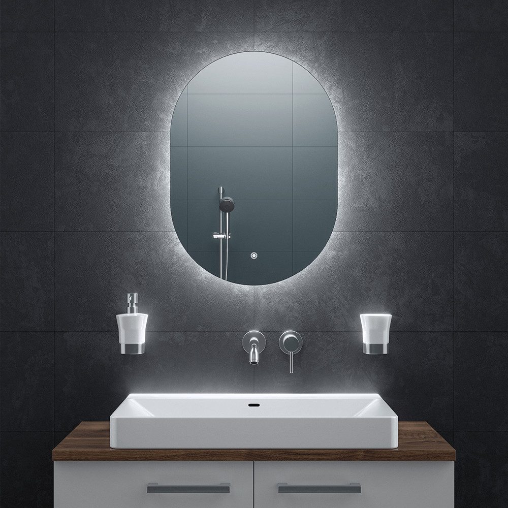 Bringer Badspiegel BRS302, Badezimmerspiegel mit Anti-Beschlag und Speicherfunktion