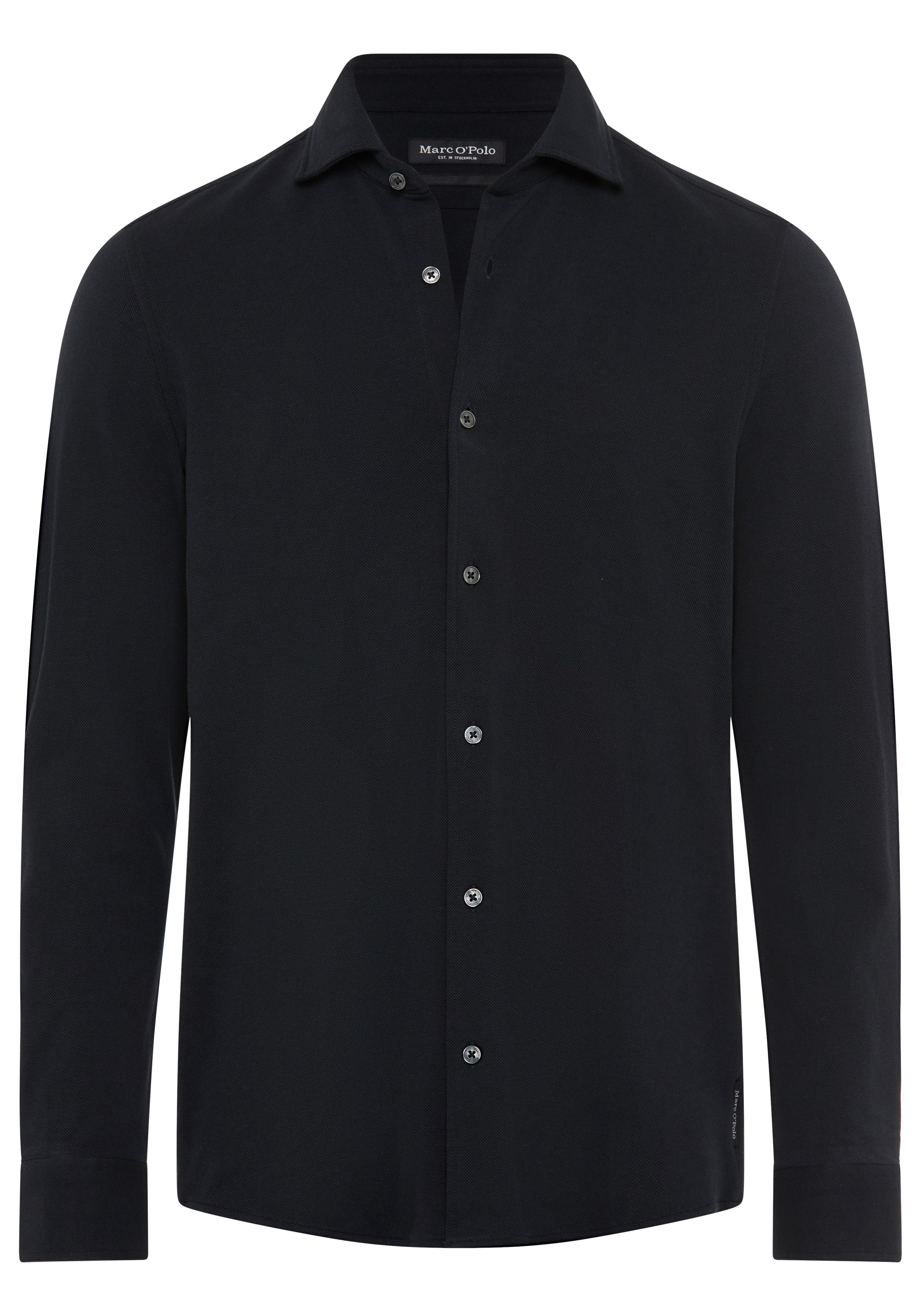 Marc O'Polo Langarmhemd Shaped Fit, mit feiner Piqué-Struktur günstig online kaufen