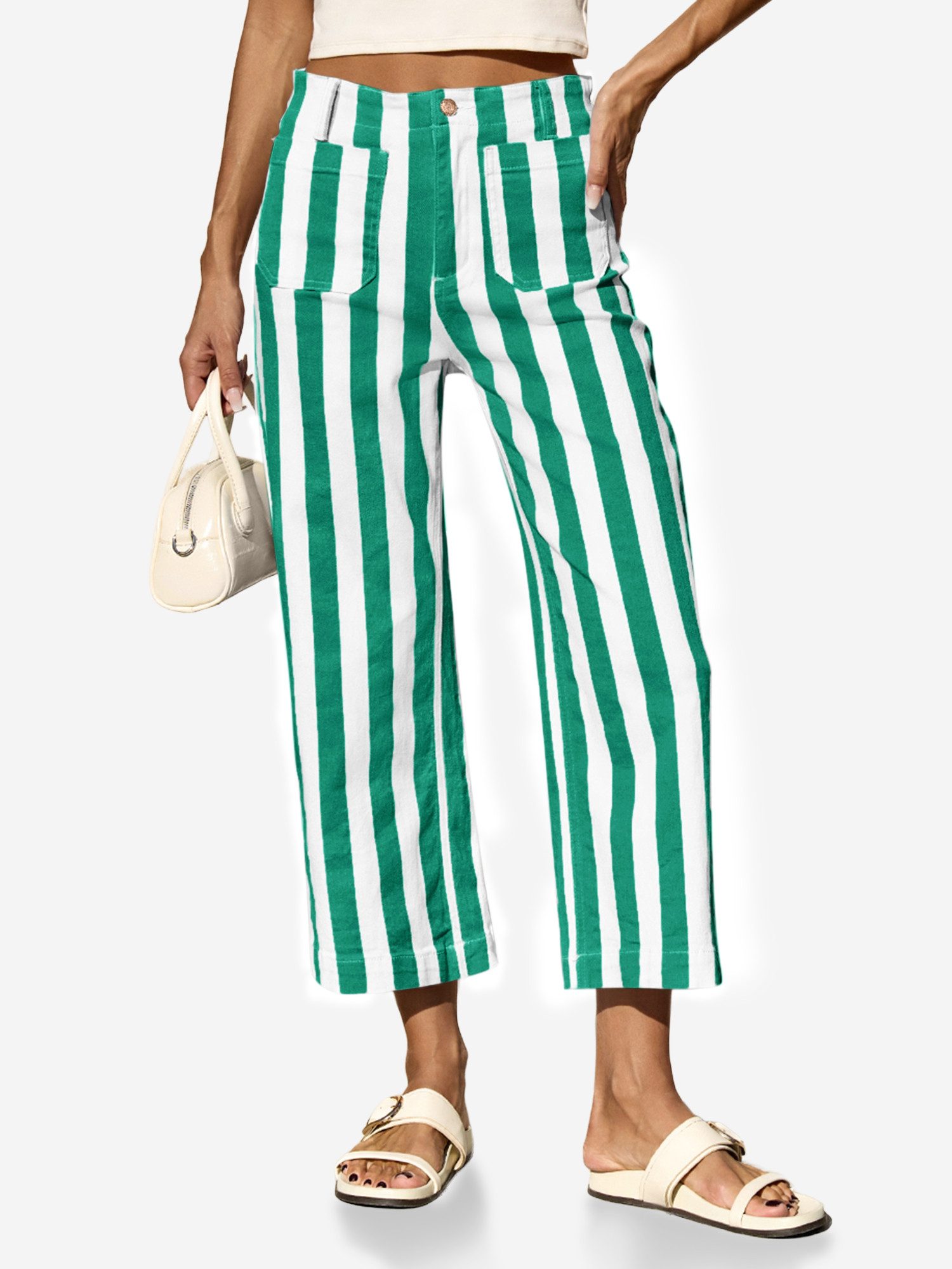 Imily Bela 7/8-Jeans Damen High Waisted Stretched Jeans (Packung, 1-tlg., 1 günstig online kaufen