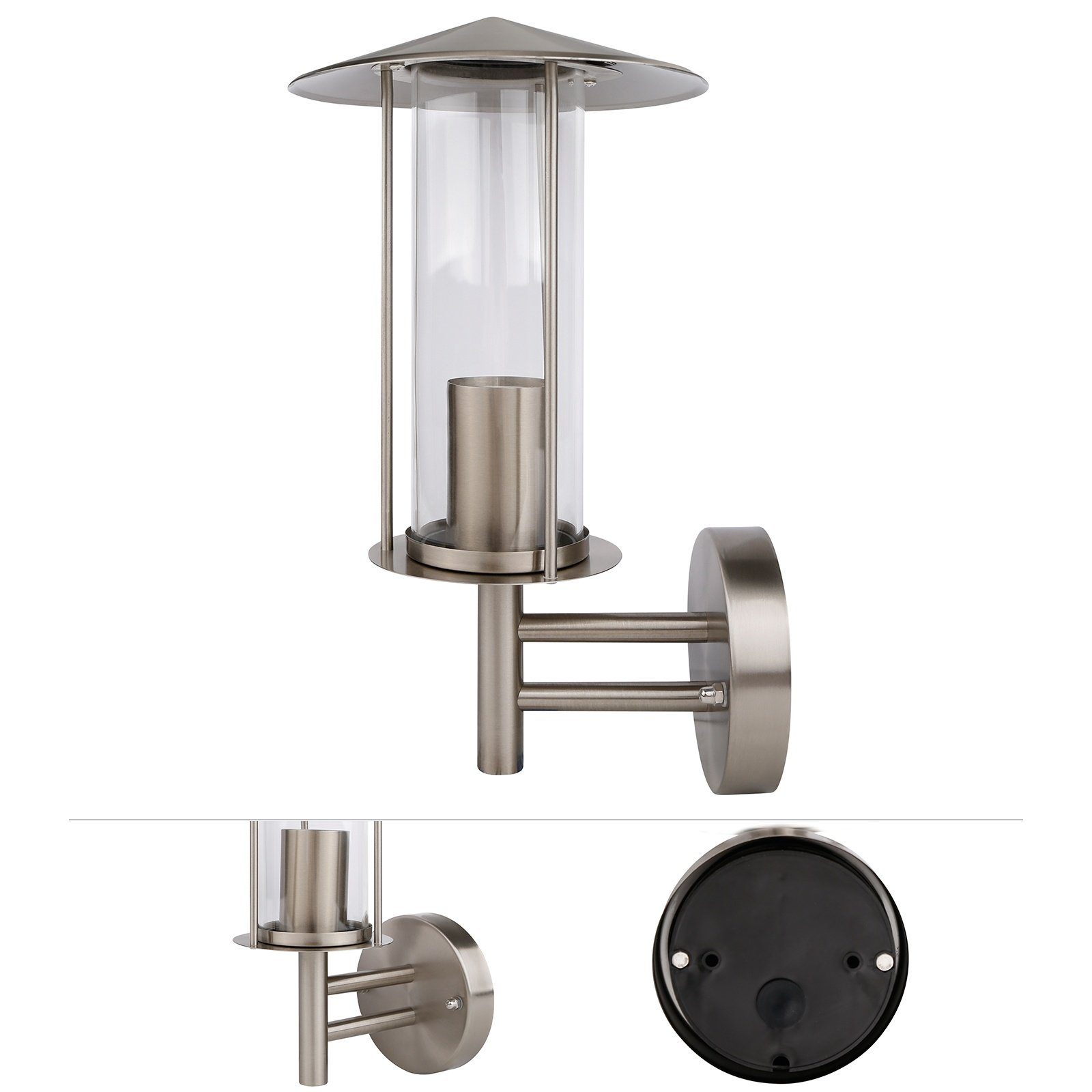Grafner Außen-Wandleuchte Wandlampe Edelstahl 12WB Wandleuchte günstig online kaufen