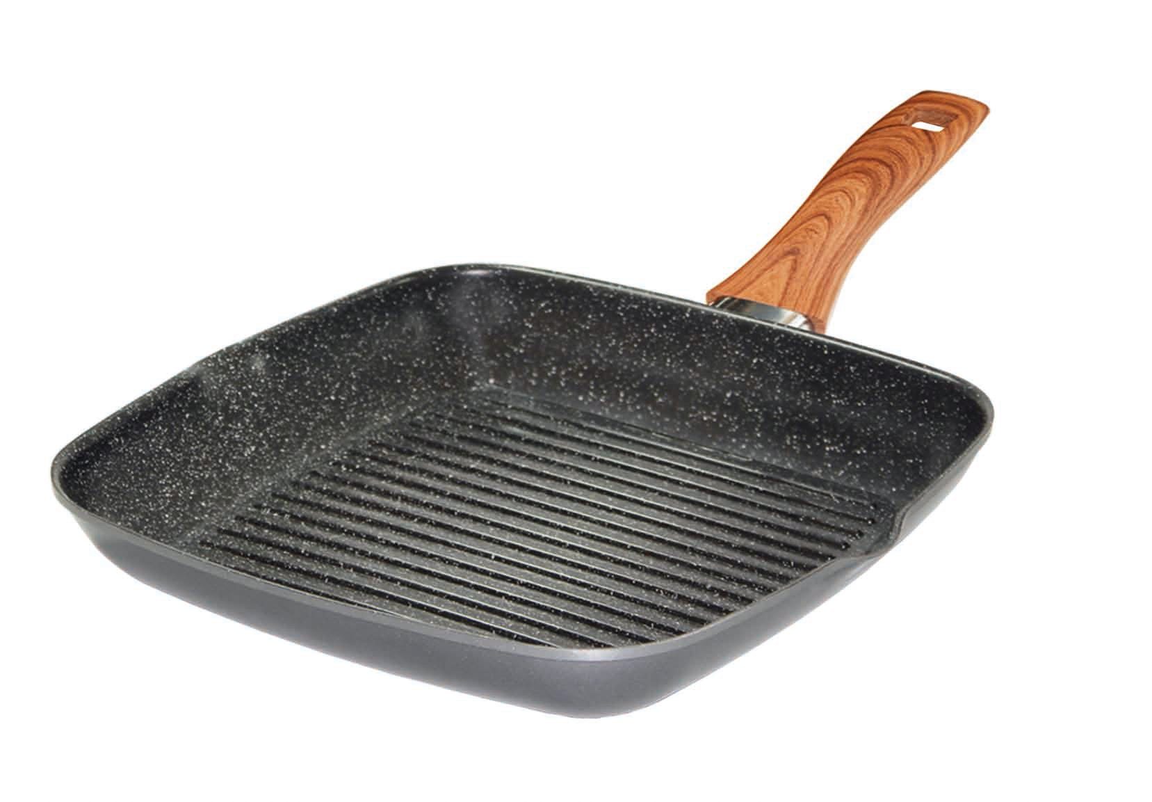 Image of STONELINE Grillpfanne »Back to Nature«, Aluminium, Ø 28 cm, 2 Ausgüsse, Induktion