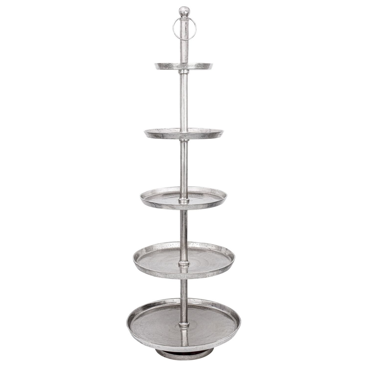 Marrakesch Orient & Mediterran Interior Etagere Moderne Etagere Annika handgefertigt aus Aluminium in Silber 180 cm, Aluminium, (1-tlg), Handarbeit