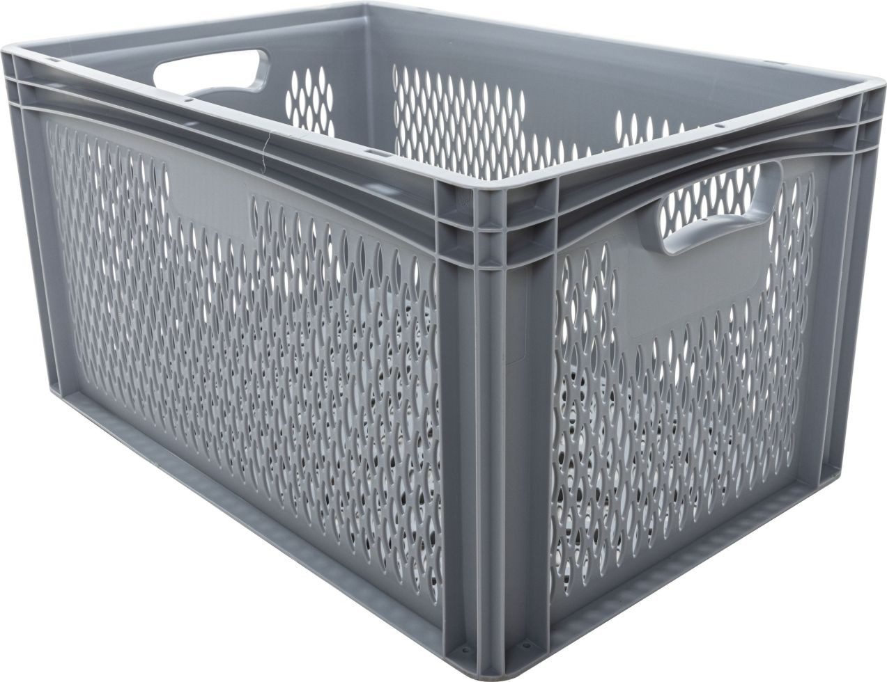 SURPLUS Aufbewahrungsbox Eurobox 60 x 40 x 32 cm, 62 L, durchbrochen, grau günstig online kaufen