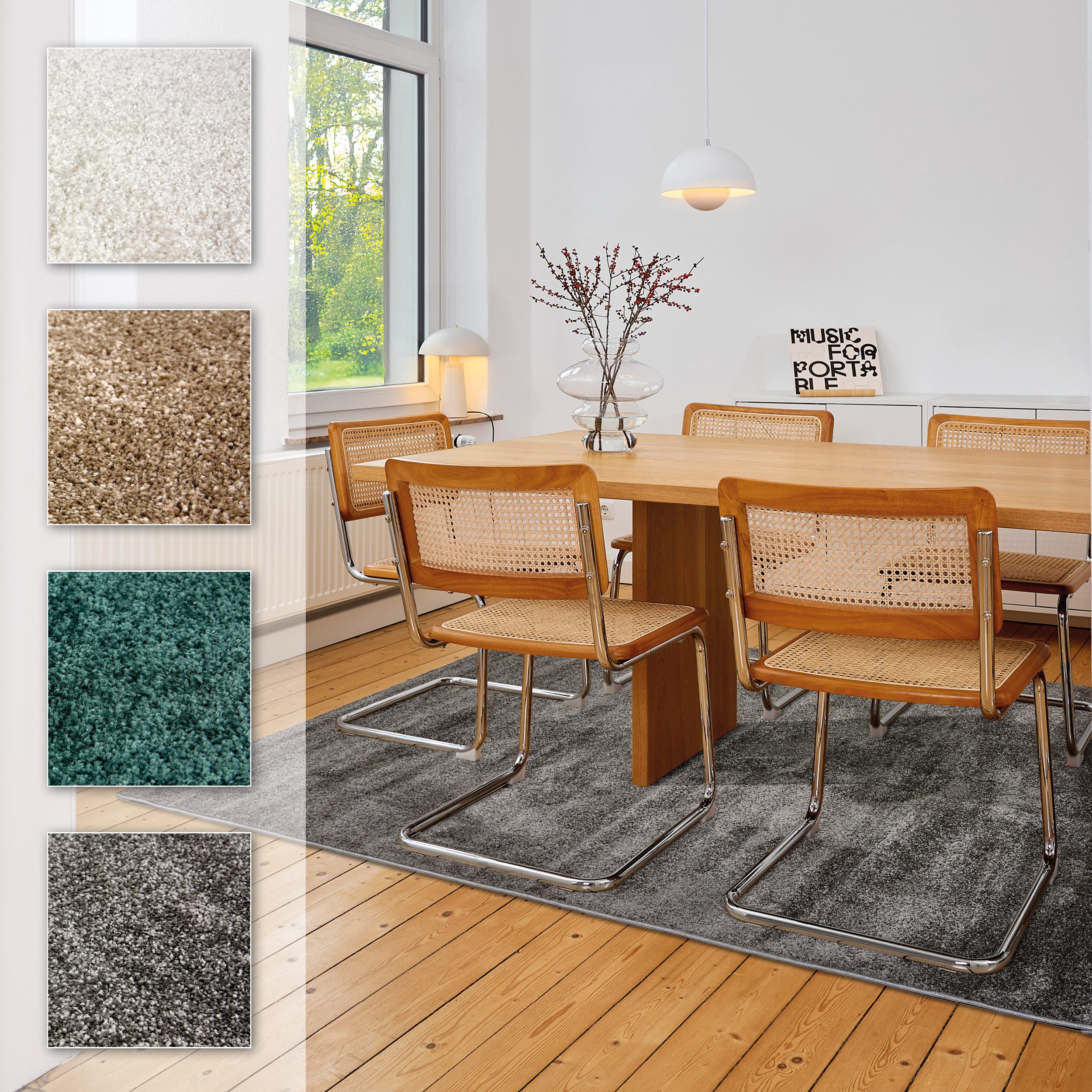 ASTRA Teppich Sam 250, rechteckig, Höhe: 8 mm, weicher Kurzflor, Wohnzimmer, Schlafzimmer