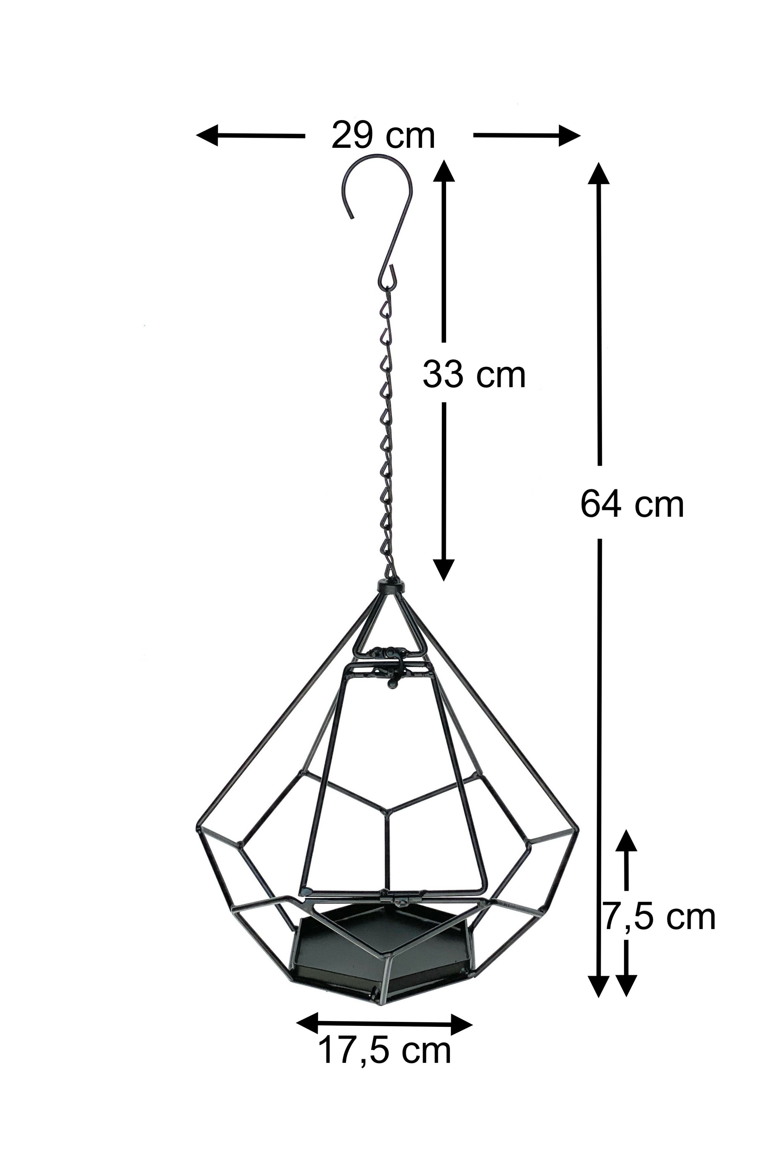 DanDiBo Blumenampel Innen Metall Wand Hängepflanzen 96075 mit Tür 6 Ecken P günstig online kaufen