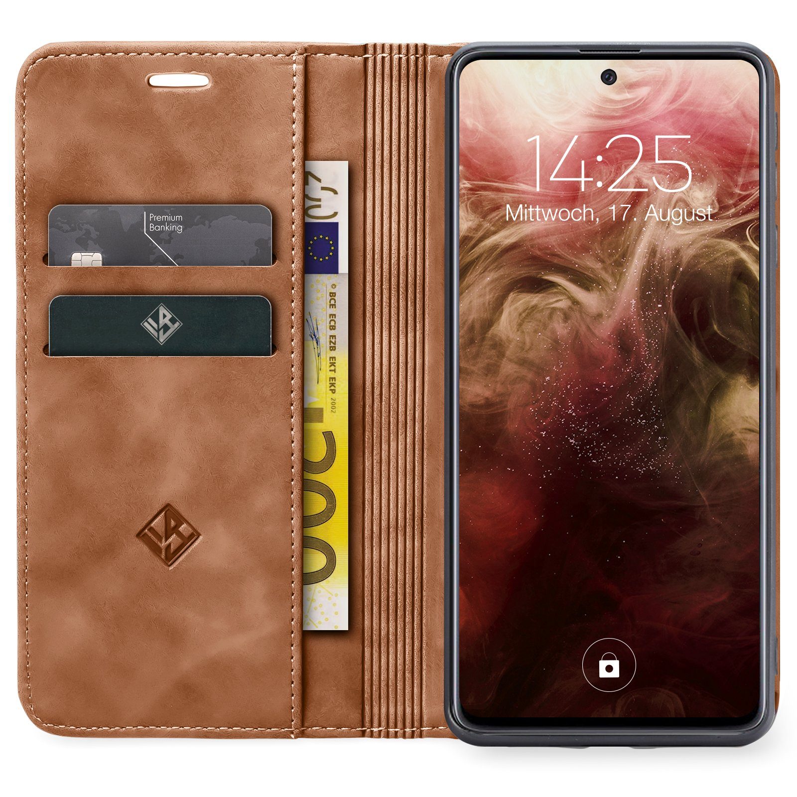Tec-Expert Handyhülle Tasche Hülle für Xiaomi Redmi Note 9 6.53 Zoll, 6.53, Cover Klapphülle Case mit Kartenfach Fliphülle aufstellbar