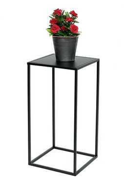 DanDiBo Blumenständer Blumenhocker Metall Schwarz Eckig 60-50 cm Blumenständer