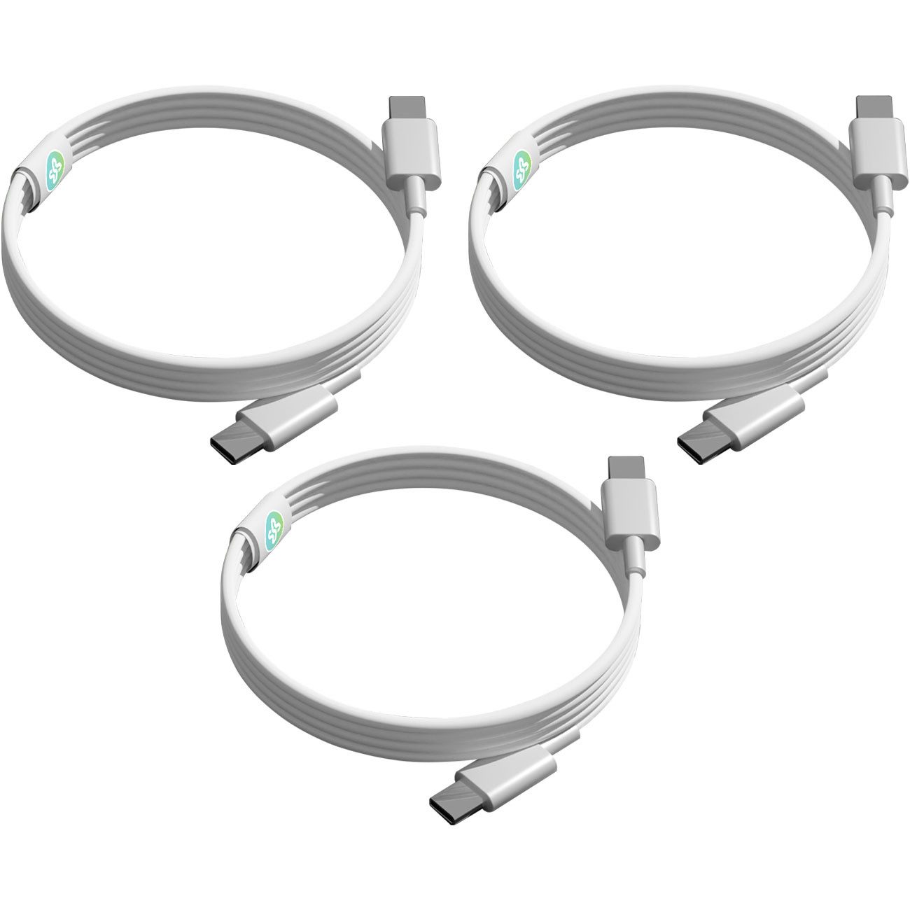 shop'n smile ideoon USB-C Ladekabel Weiß (1,5m), Schnellladekabel für Smartphone & Laptop USB-Kabel, (150 cm), 1,5m USB-C Ladekabel: 20W Power Delivery Schnellladen & flexibles TPE