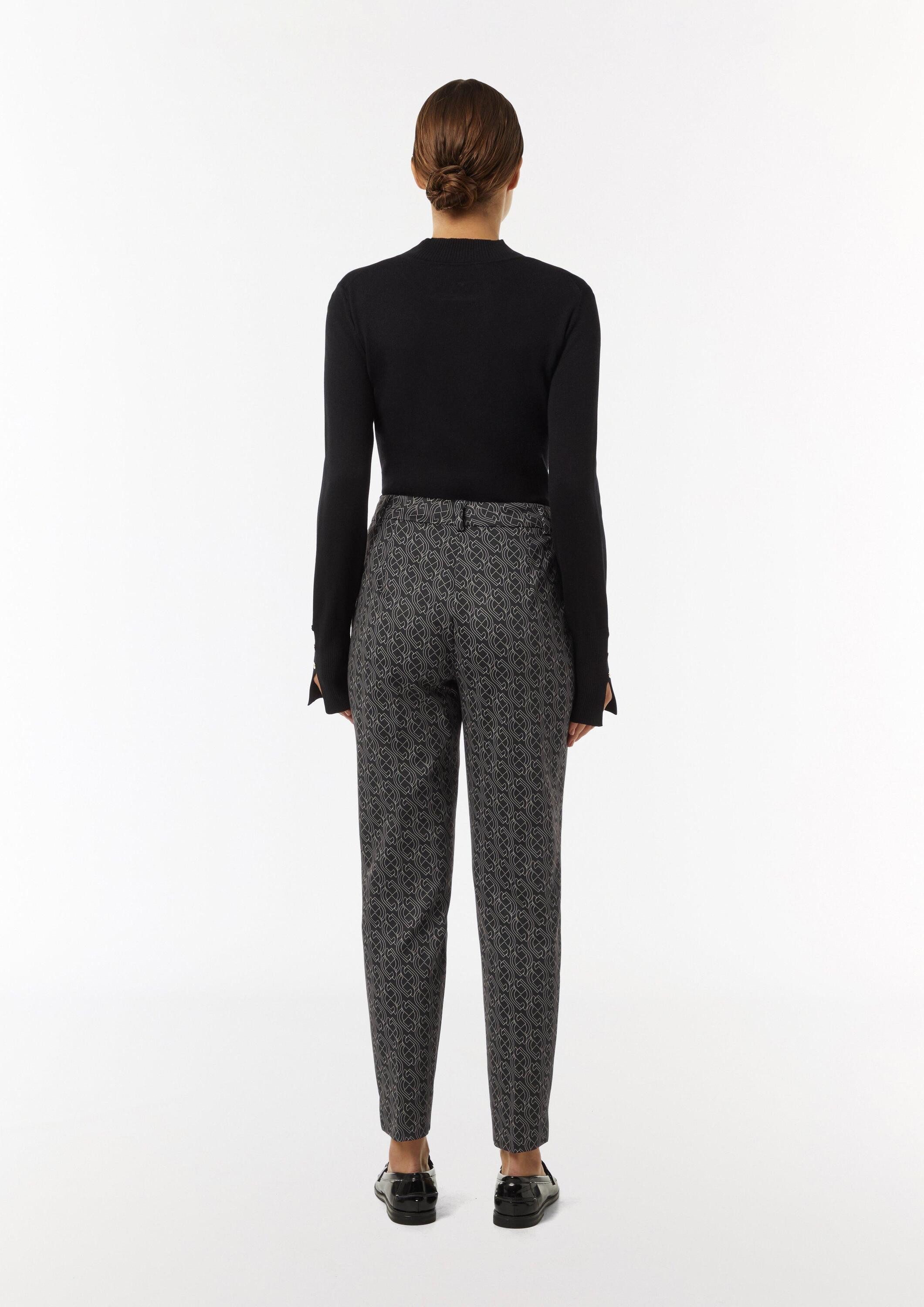 comma 7/8-Hose Hose Gemusterte Cigarette-Pants aus Jersey