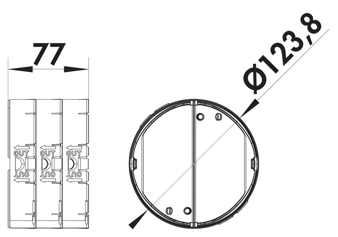 Naber Lüftungsschacht 4022049 125, NABER schwarz/silber THERMOBOX