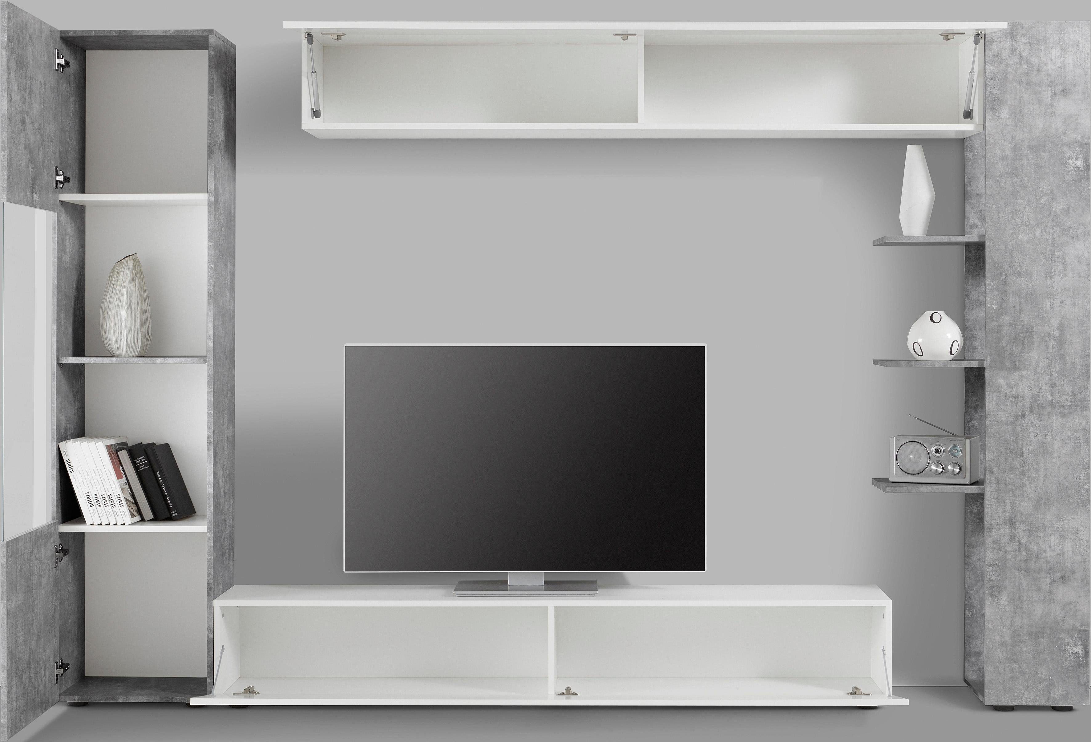 OTTO home Wohnwand Sorano, (Set, 4-St), Kompaktwohnwand mit viel Stauraum