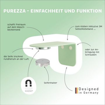 bremermann Seifenspender Magnet Seifenhalter PUREZZA hellgrün, (Komplett-Set)