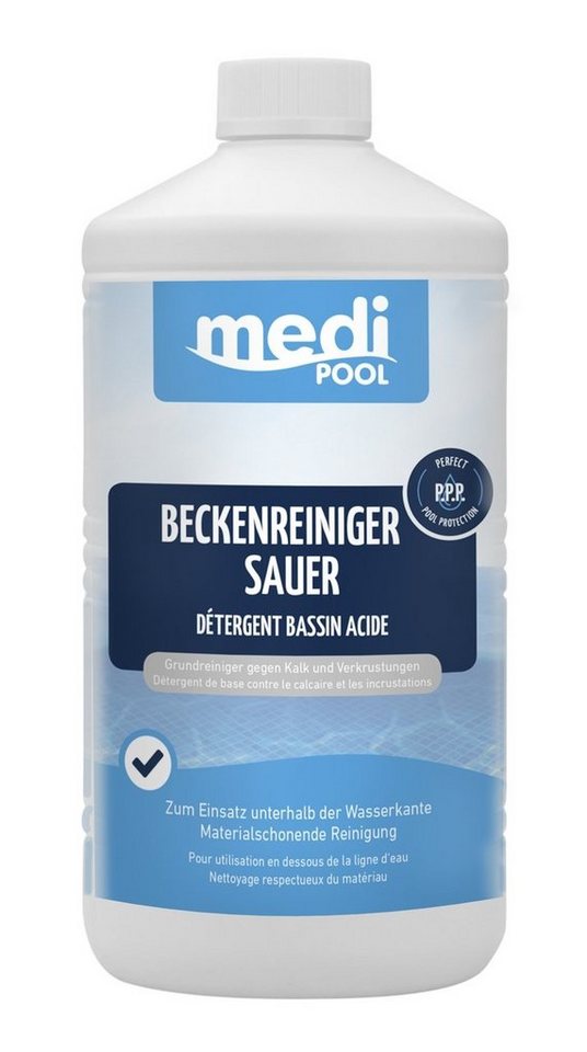 Thumbnail - mediPOOL Poolpflege mediPOOL Beckenreiniger sauer 1 L, (Spar-Set)