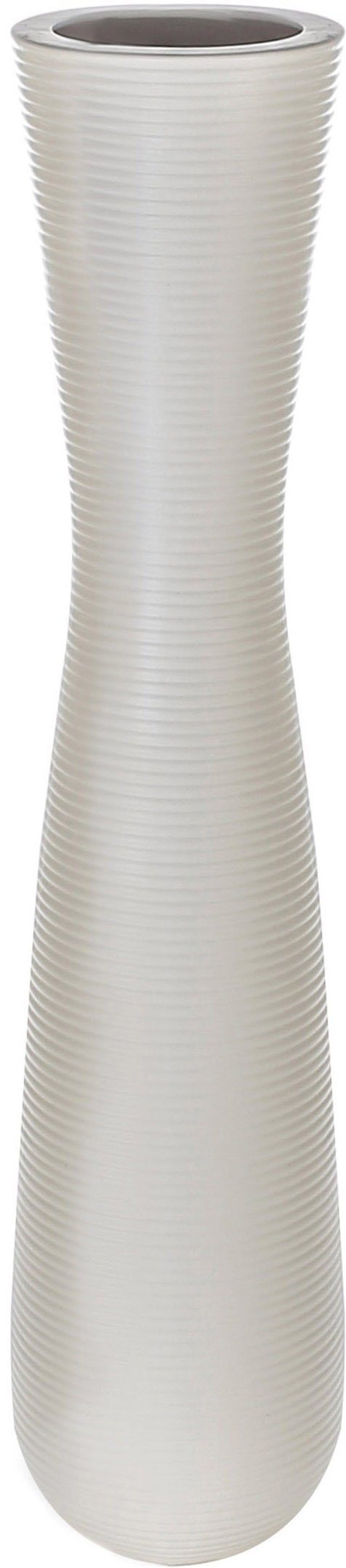 Bodenvase Rillenstruktur, (1 St), 76 Crest cm Keramik, GILDE hoch