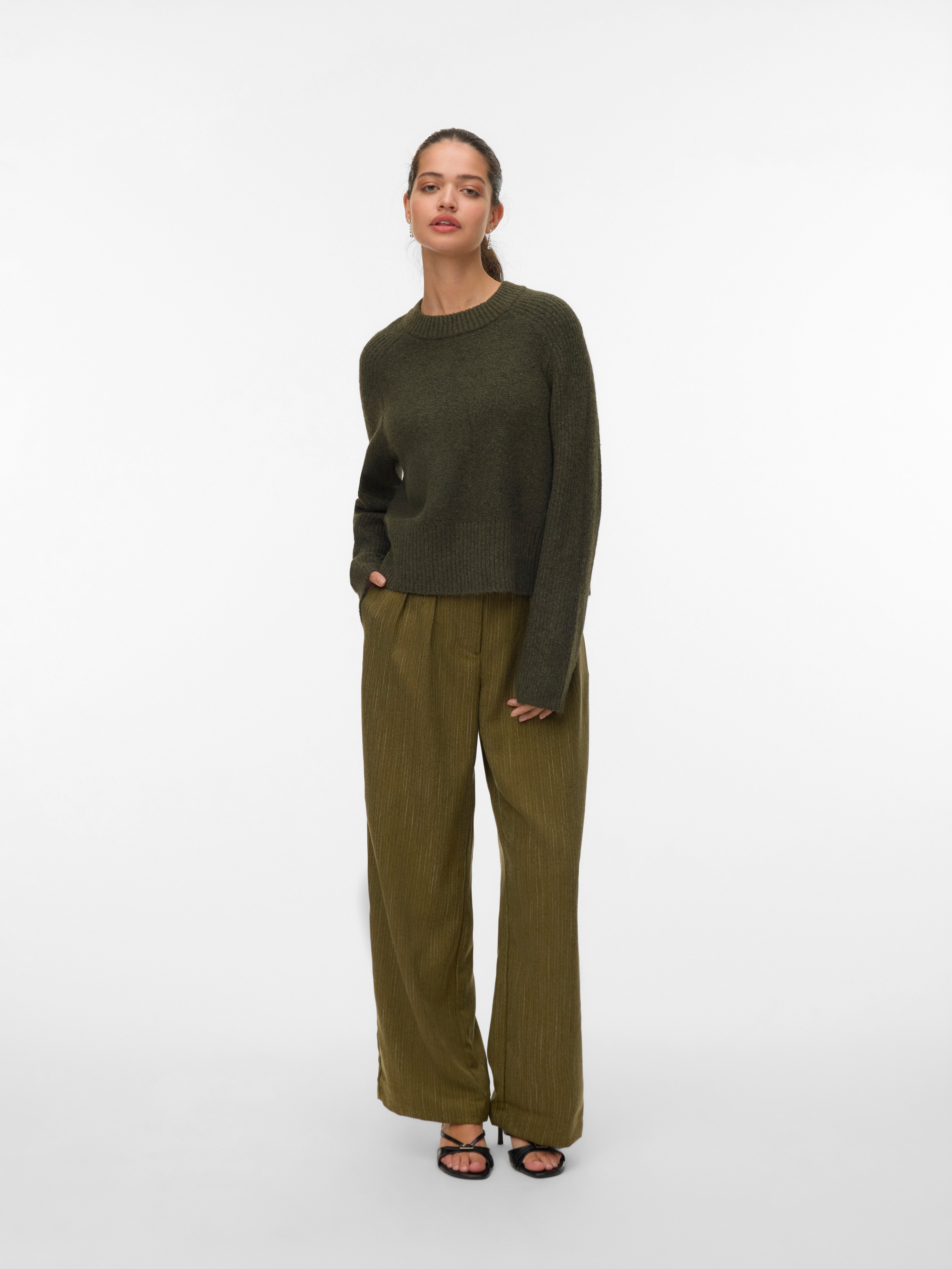 Vero Moda Strickpullover VMBANG LS O-NECK PULLOVER BOO