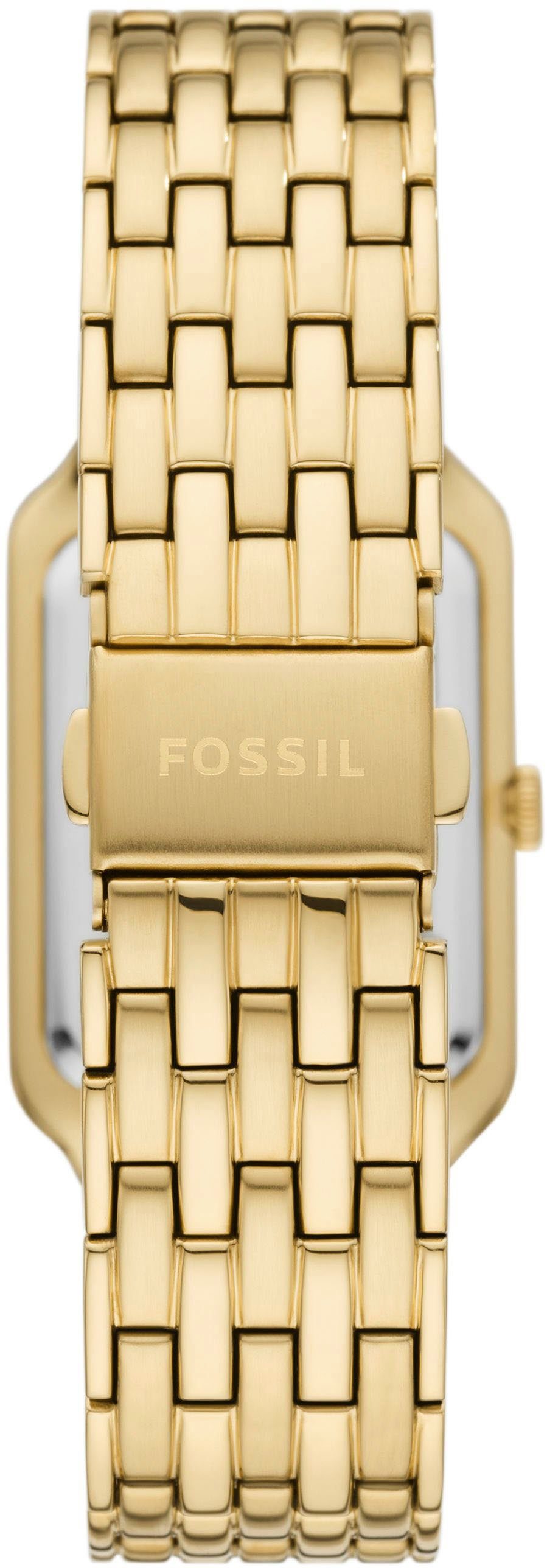 Fossil Quarzuhr RAQUEL ES5304, Armbanduhr, Damenuhr, Perlmutt-Zifferblatt, Datum, Edelstahlarmband