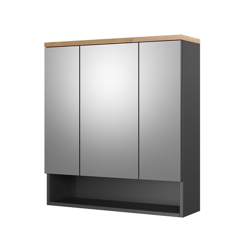 Vicco Badezimmerspiegelschrank Eden, Anthrazit/Artisan-Eiche, 70 x günstig online kaufen