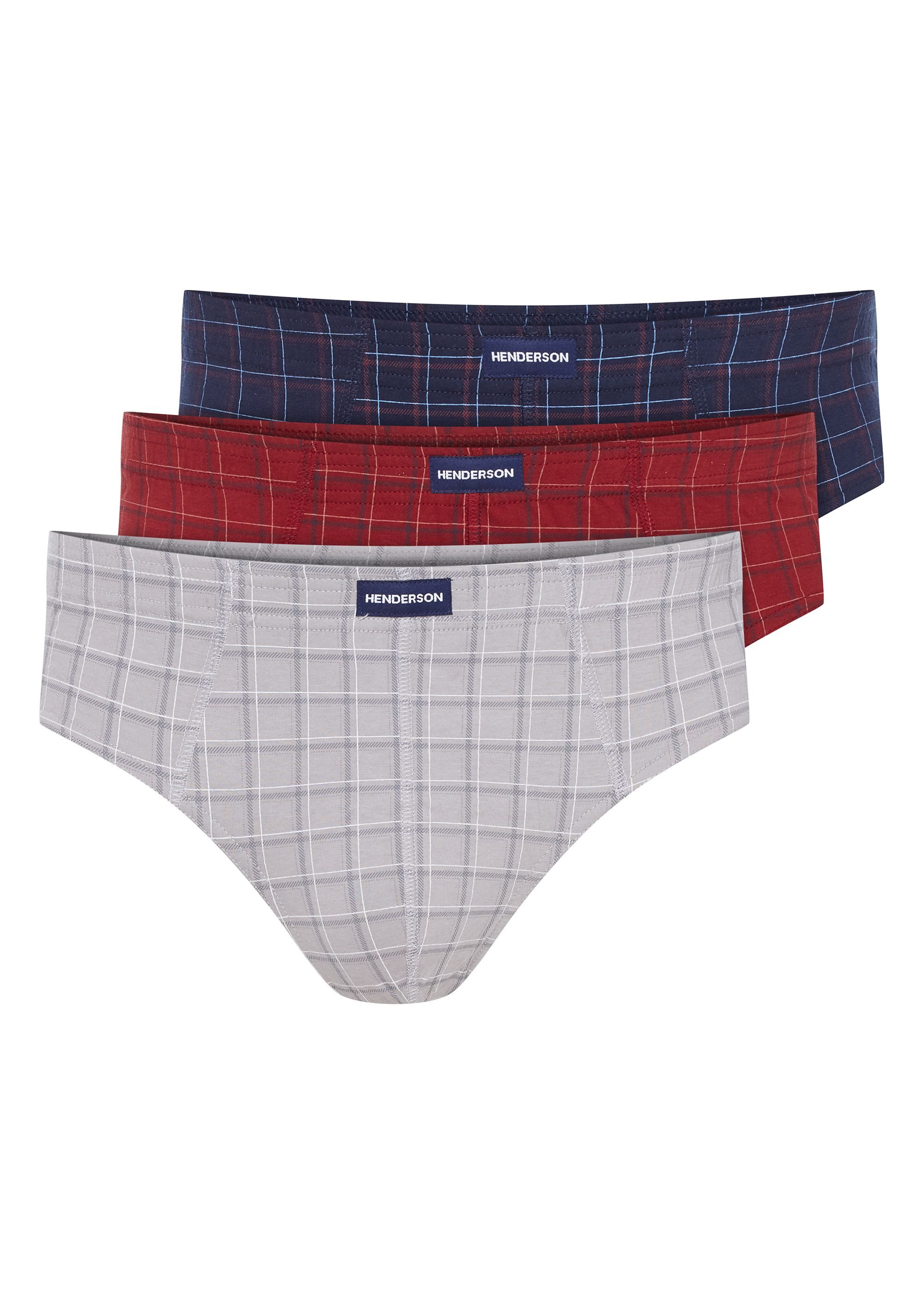Henderson Slip Klassische Slips 3er-Pack aus Baumwolle bequem atmungsaktiv Classic (3-St)