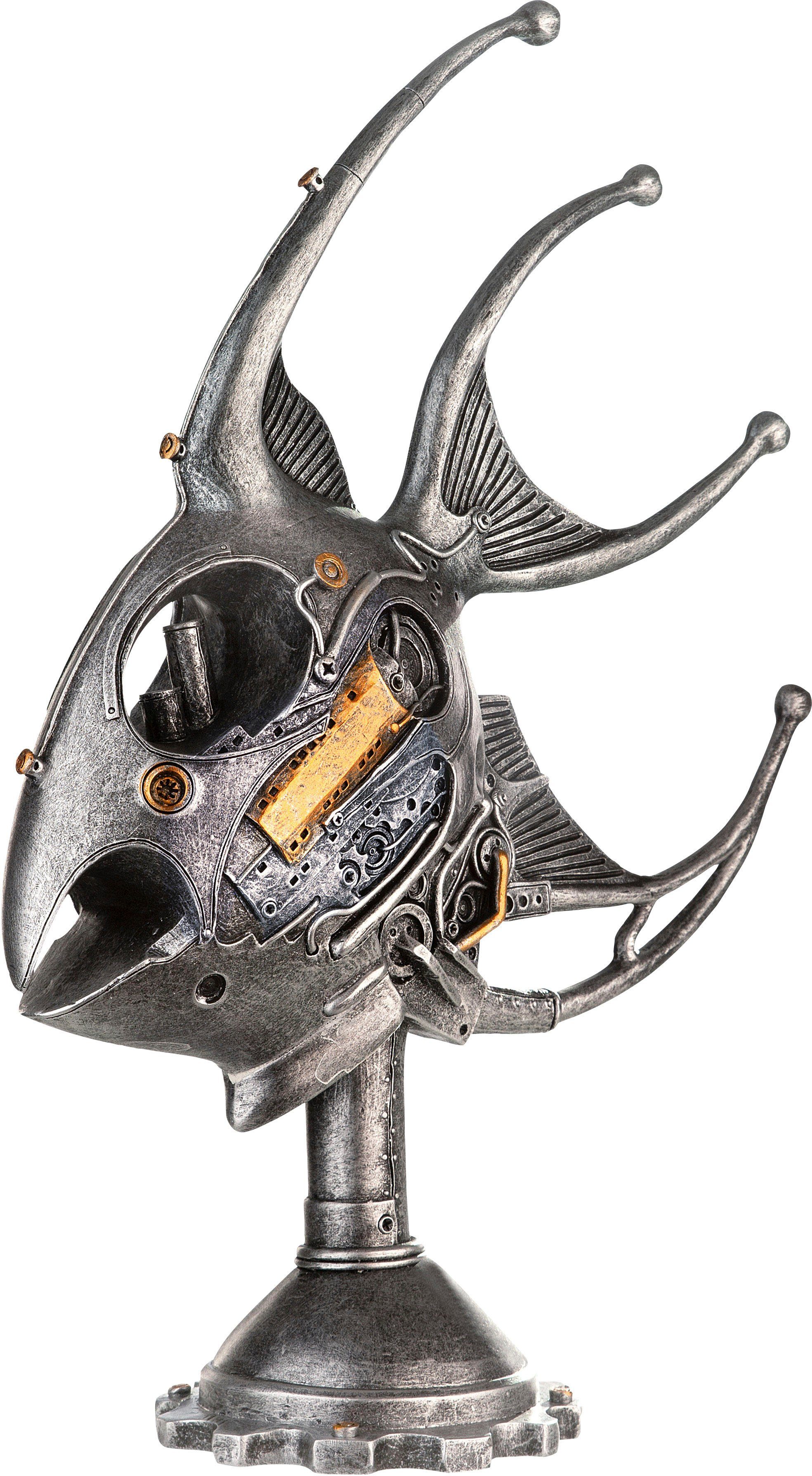 Casablanca by Gilde Dekofigur Skulptur Steampunk Fisch, silber (1 St),  silberfarben | Tierfiguren