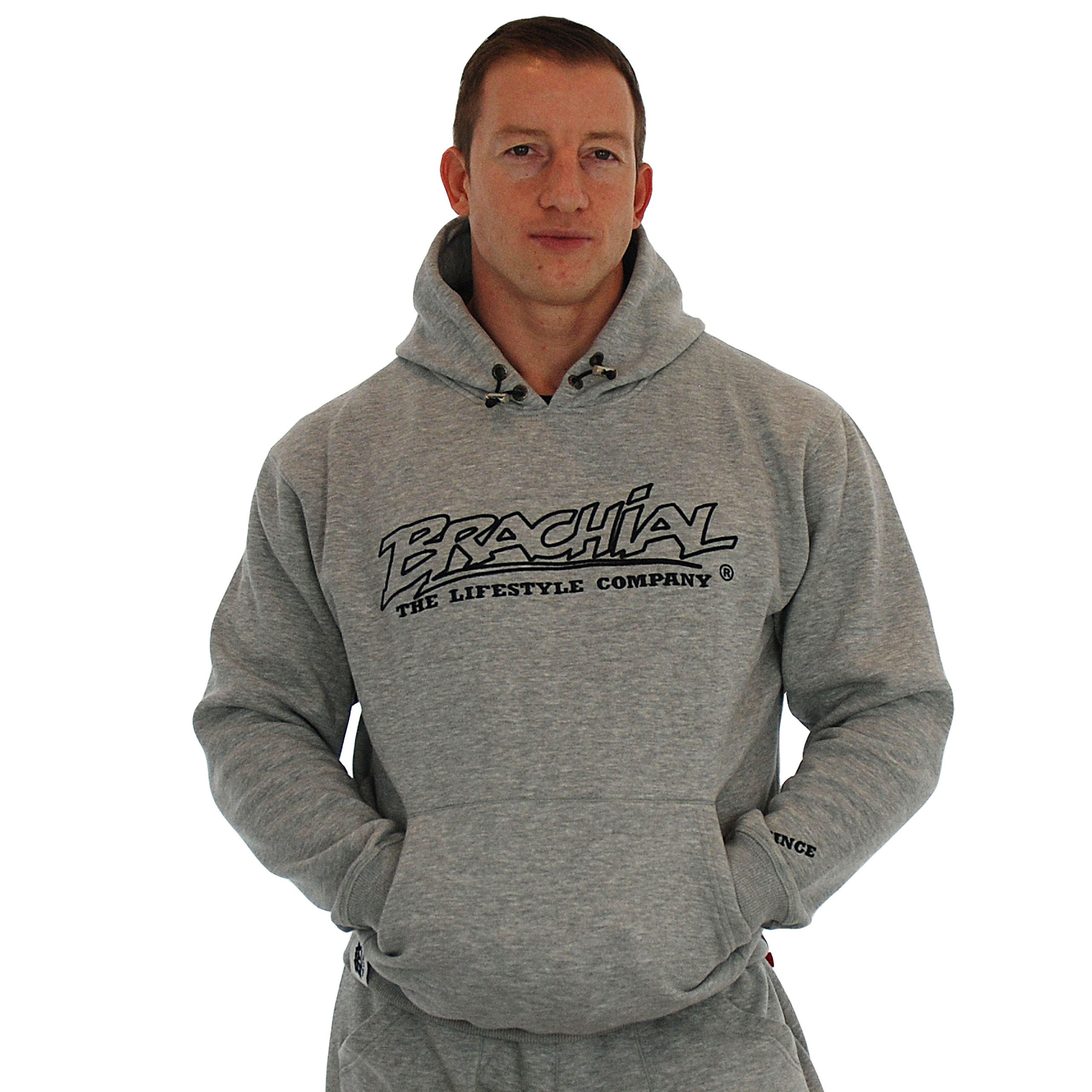 BRACHIAL THE LIFESTYLE COMPANY Kapuzensweatshirt Brachial Hoody "Gain" graumeliert