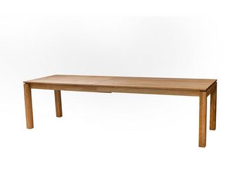 expendio Essgruppe Kantu 3XL, (komplette Tischgruppe, Spar-Set, 5-tlg), Tisch Eiche natur massiv 160(280)x90 cm + Sessel Thado 1 silbergrau