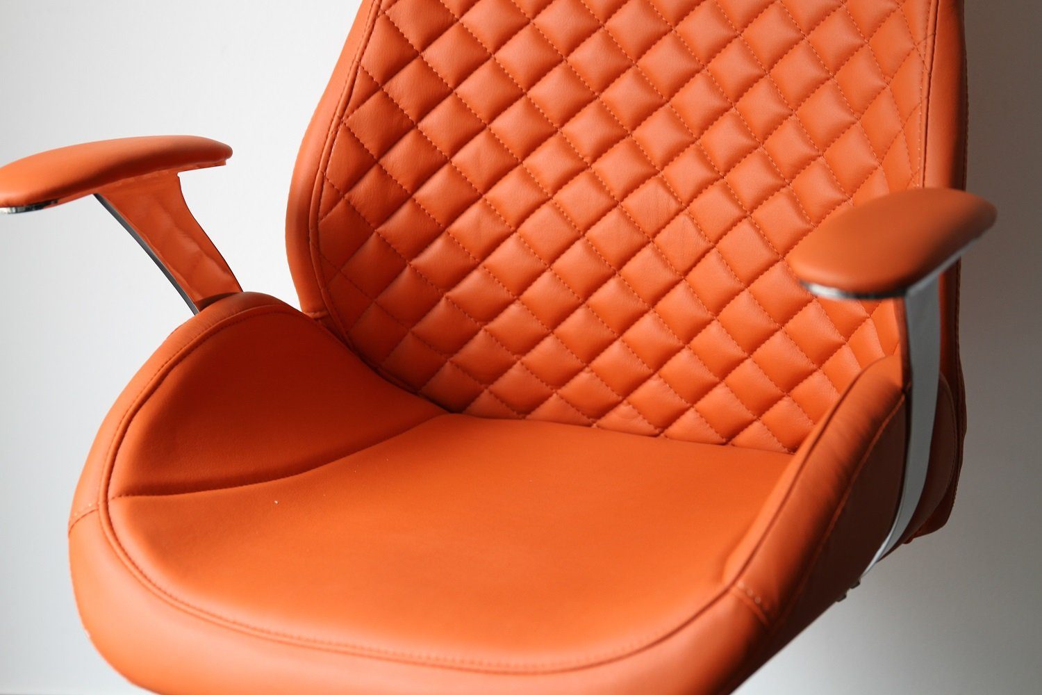 Steelboxx Drehstuhl Bürodrehstuhl Designer Schalensitz - geformt aus Fußkreuz XXL mit Fußkreuz ergonomisch Orange (1), Racer Spezial Car Aluminium, Chefsessel Durchmesser, "GT" Seat 70cm Drehstuhl