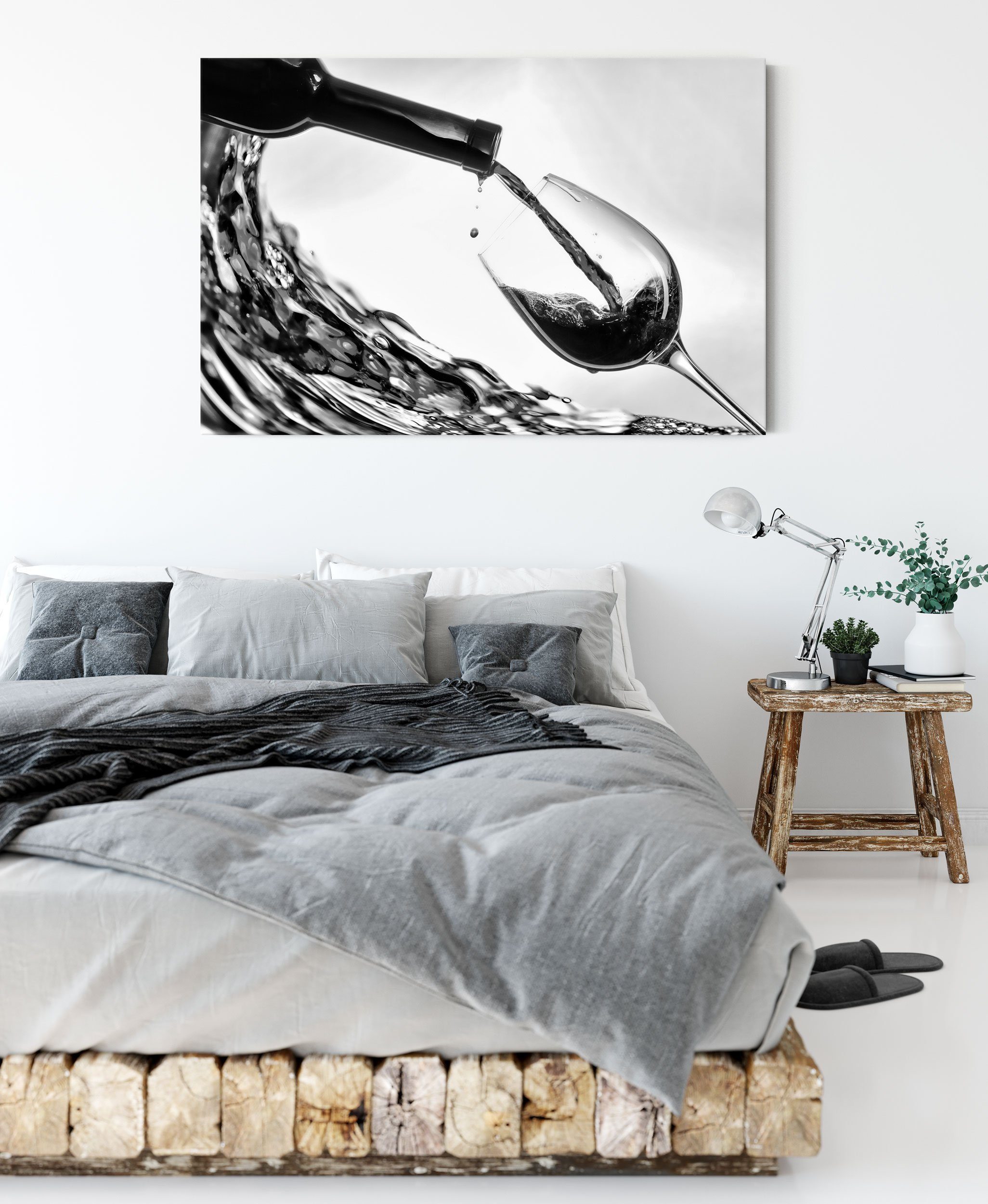 Pixxprint Leinwandbild Wein, Wein (1 St), Leinwandbild fertig bespannt, inkl. Zackenaufhänger
