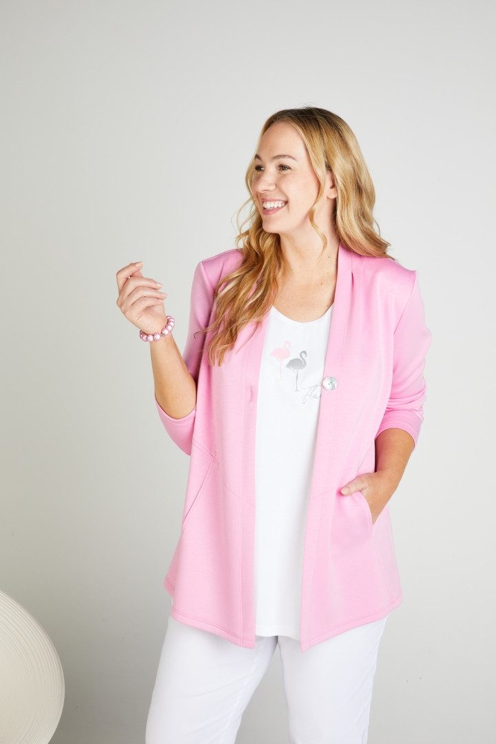 Mona Lisa Shirtjacke Große Größen 1 Knopf Taschen günstig online kaufen