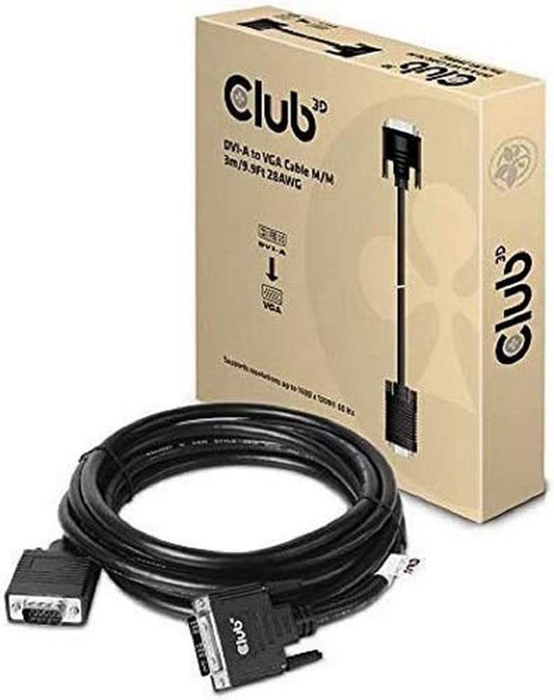 CLUB3D Video-Kabel, Kabel Video DVI-A => VGA ST/ST 3,0m 28AWG *Club3D*