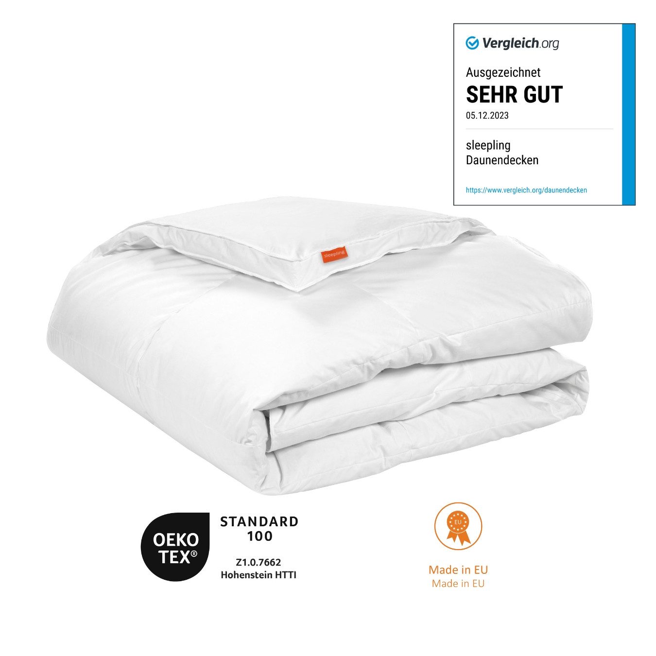 sleepling Daunenbettdecke "Komfort", Füllung: 90% Daunen, günstig online kaufen