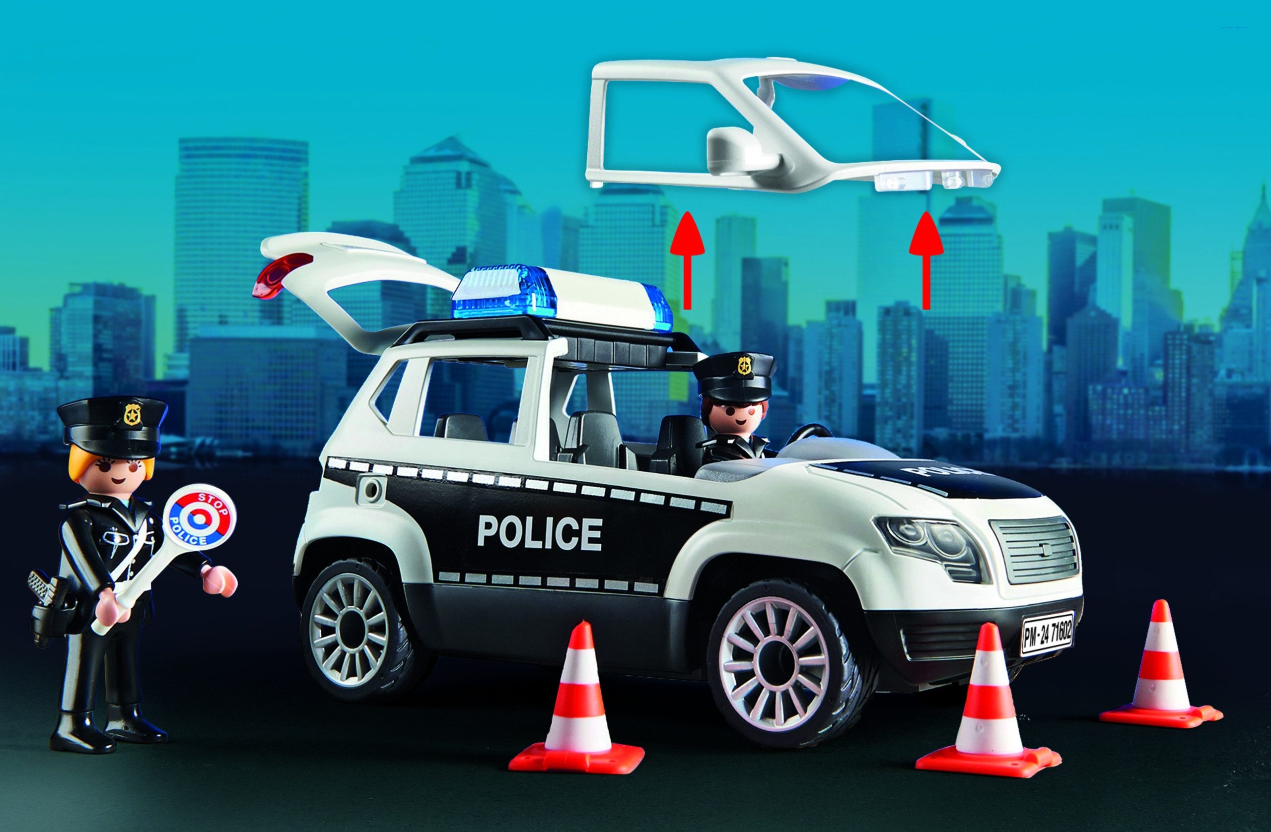 Playmobil® Konstruktions-Spielset, Bausteine, Baukasten, Polizeistation Spielbausteine, (204 St), PM71602, ab 4 Jahren