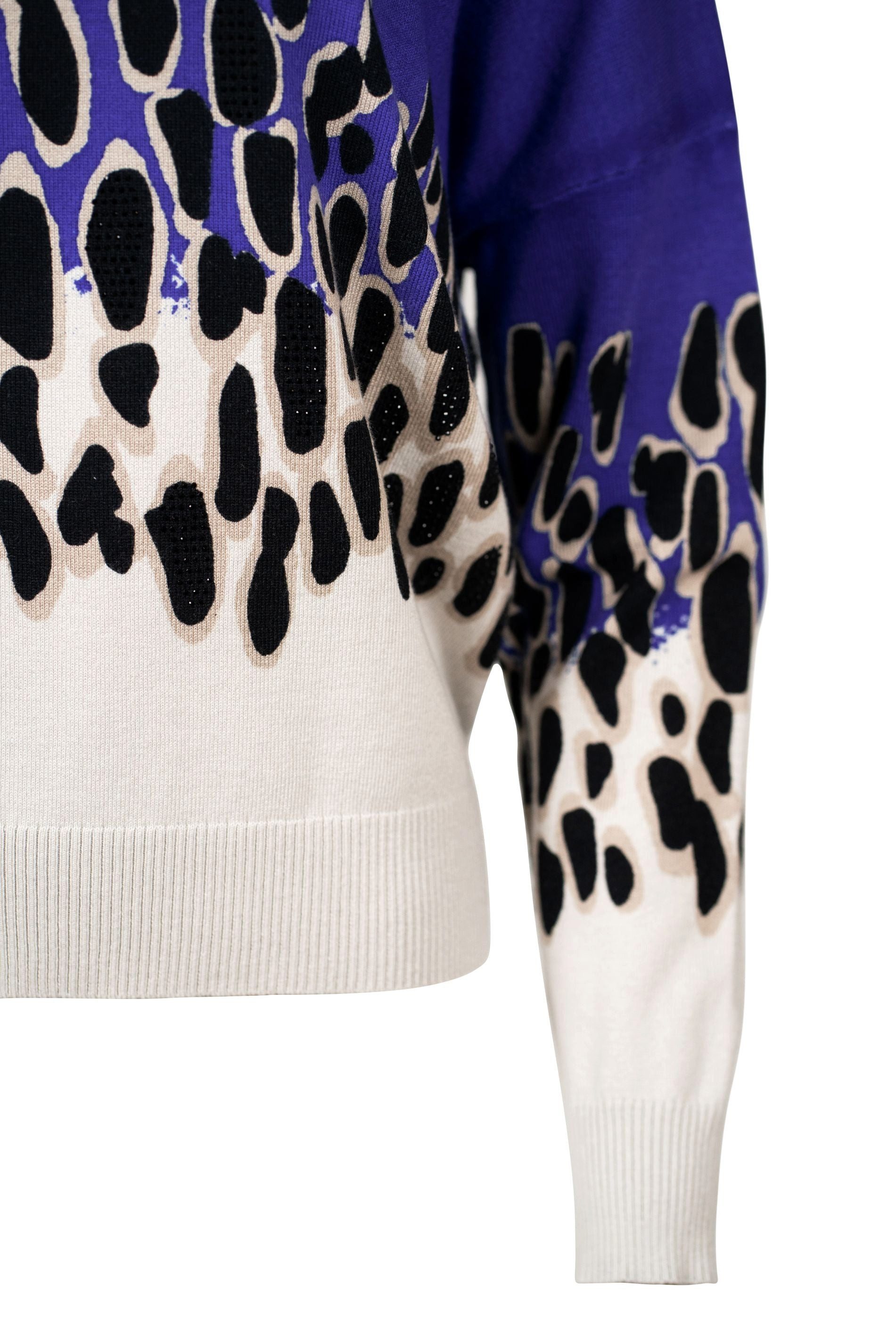 Faber Rundhalspullover Langarmpullover mit Leo-Dessin mit günstig online kaufen