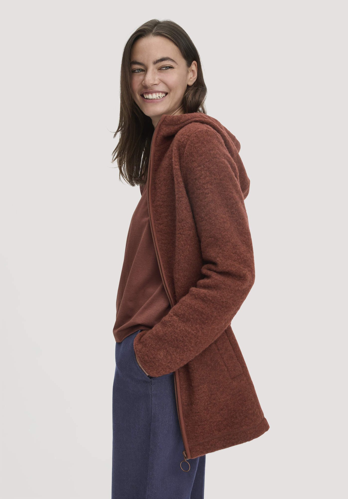 Hessnatur Fleecejacke Regular aus Bio-Merinowolle und Bio-Baumwolle (1-St) günstig online kaufen