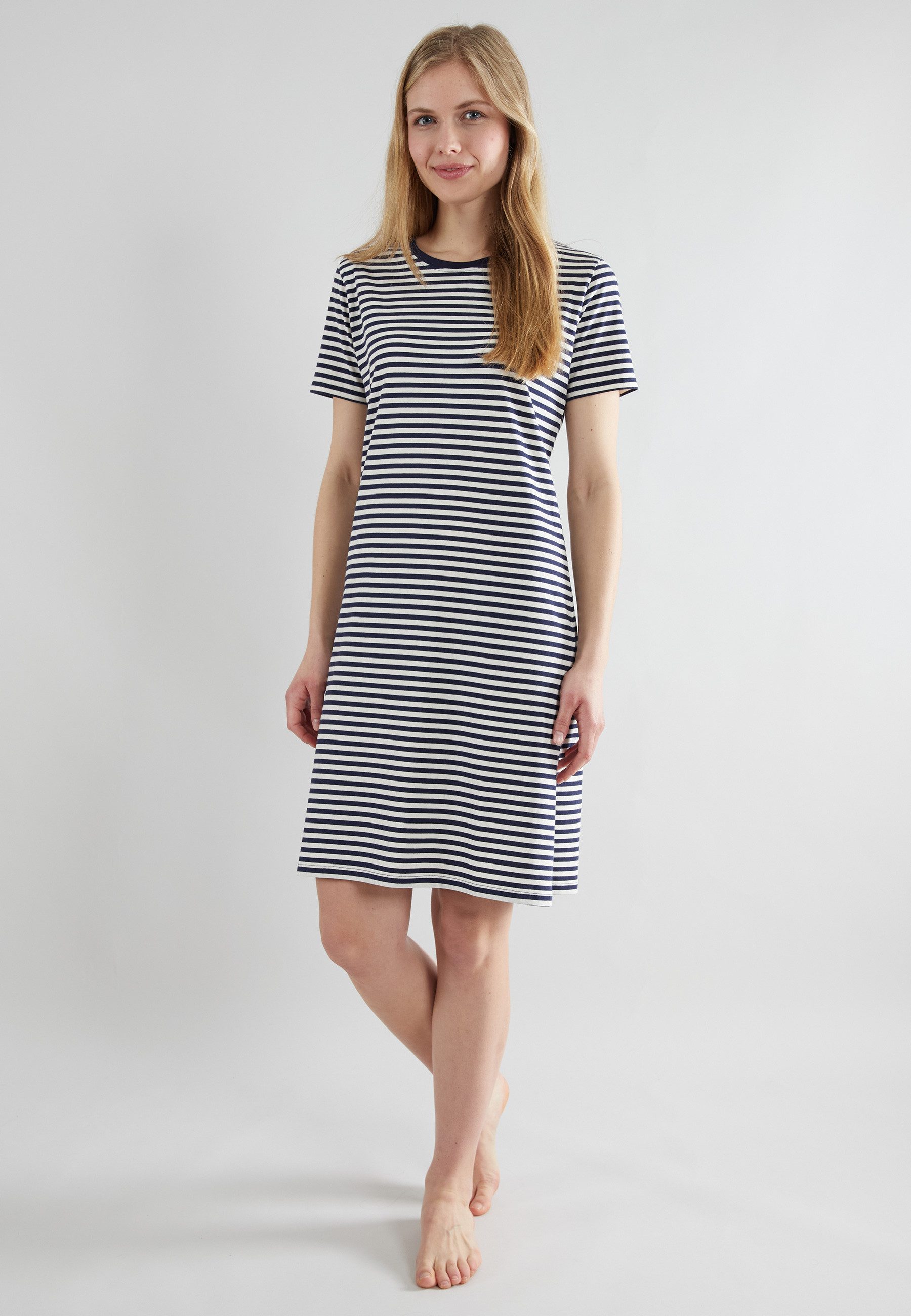 GÖTZBURG Nachthemd GÖTZBURG Damen Nachthemd blau quergestreift (1-tlg) günstig online kaufen