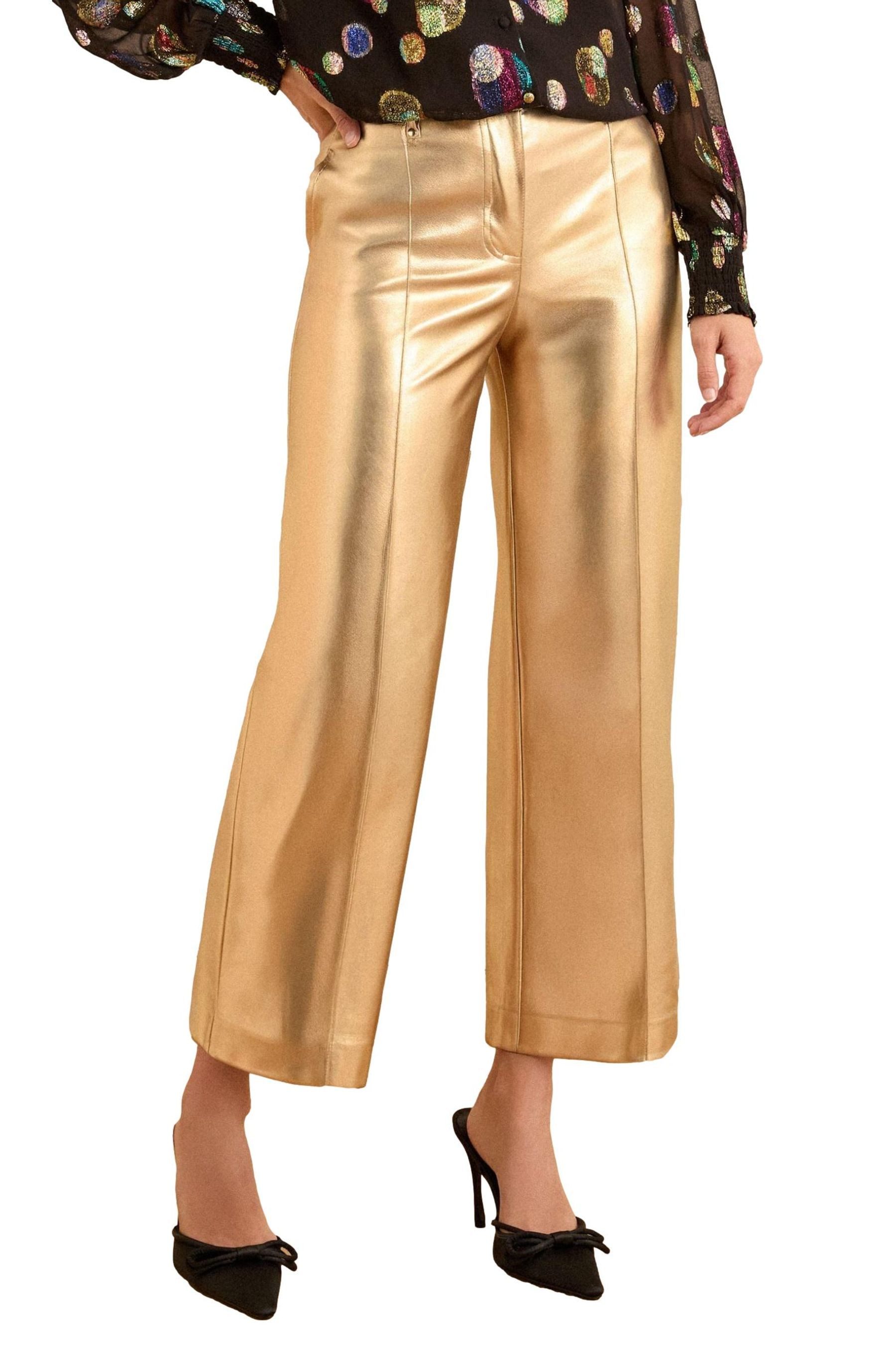 Love & Roses Lederhose Love & Roses weite Kunstlederhose, Petite (1-tlg) günstig online kaufen