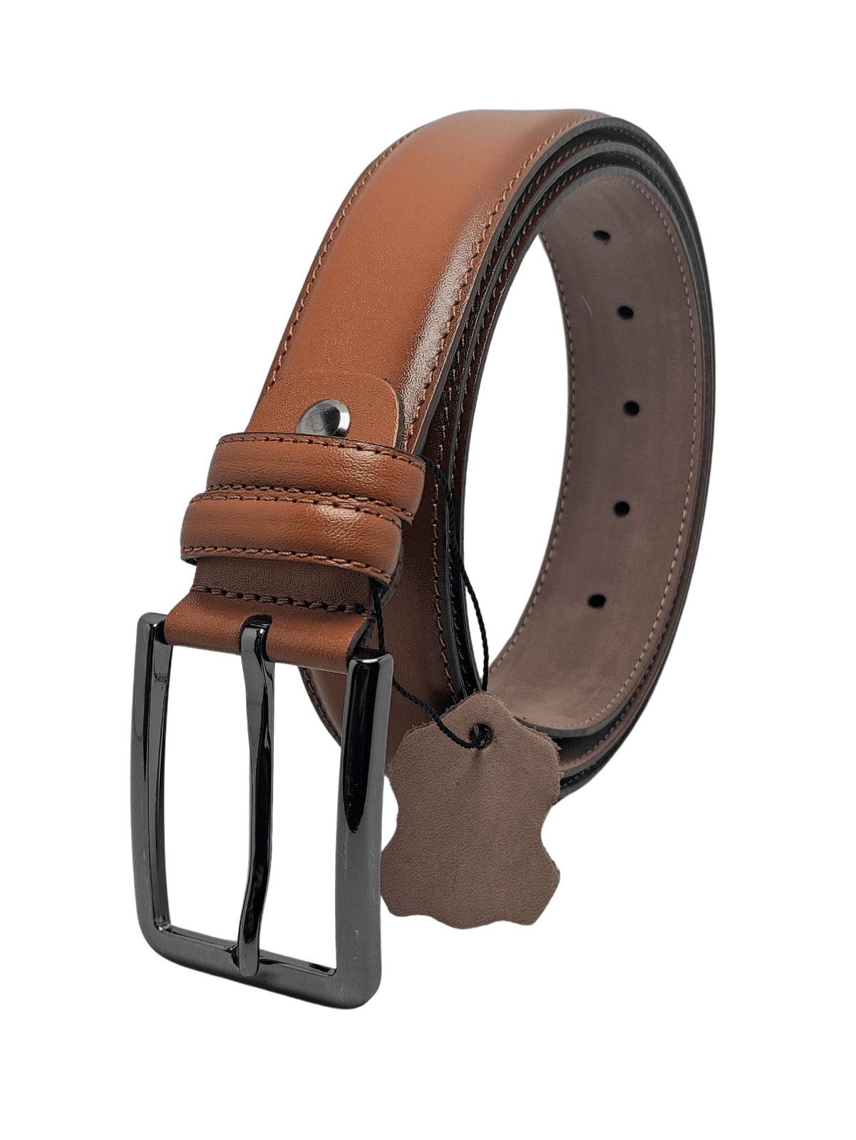 GENUINE LEATHER COMPANY EDS Ledergürtel Echtleder Gürtel Herren 3.4 cm Breite,Klassisch 6 verschiedenen Довжинаn