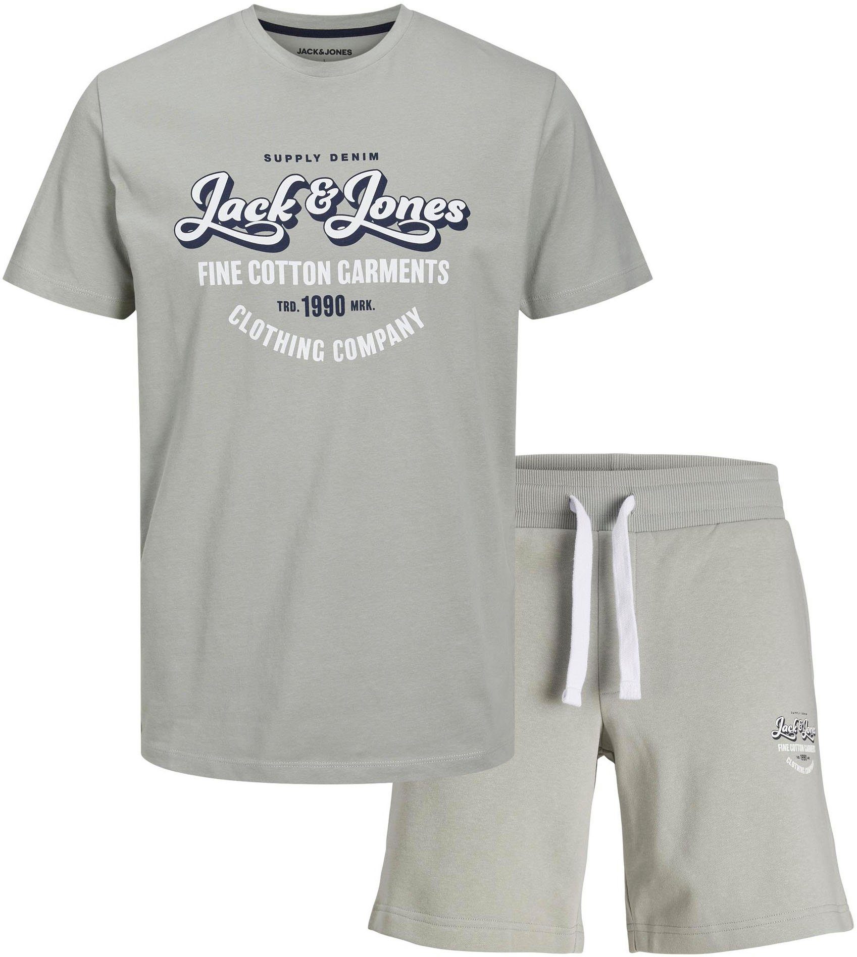 T-Shirt & Logodruck JJANDY SS wrought TEE JNR iron mit Jones CREW Junior PACK (Set, NECK SET Jack MP 2-tlg)