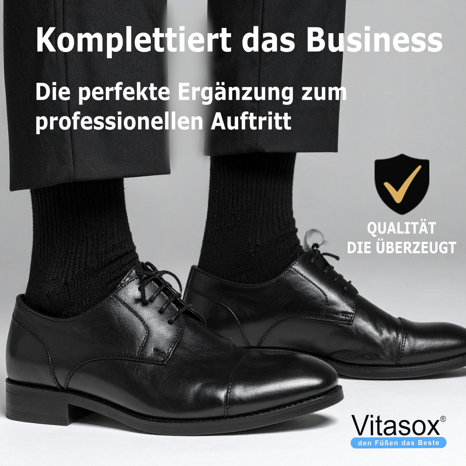 Vitasox Businesssocken Herren Businesssocken 12 Paar - komfortabel und elegant (12-Paar) nahtfrei und atmungsaktiv