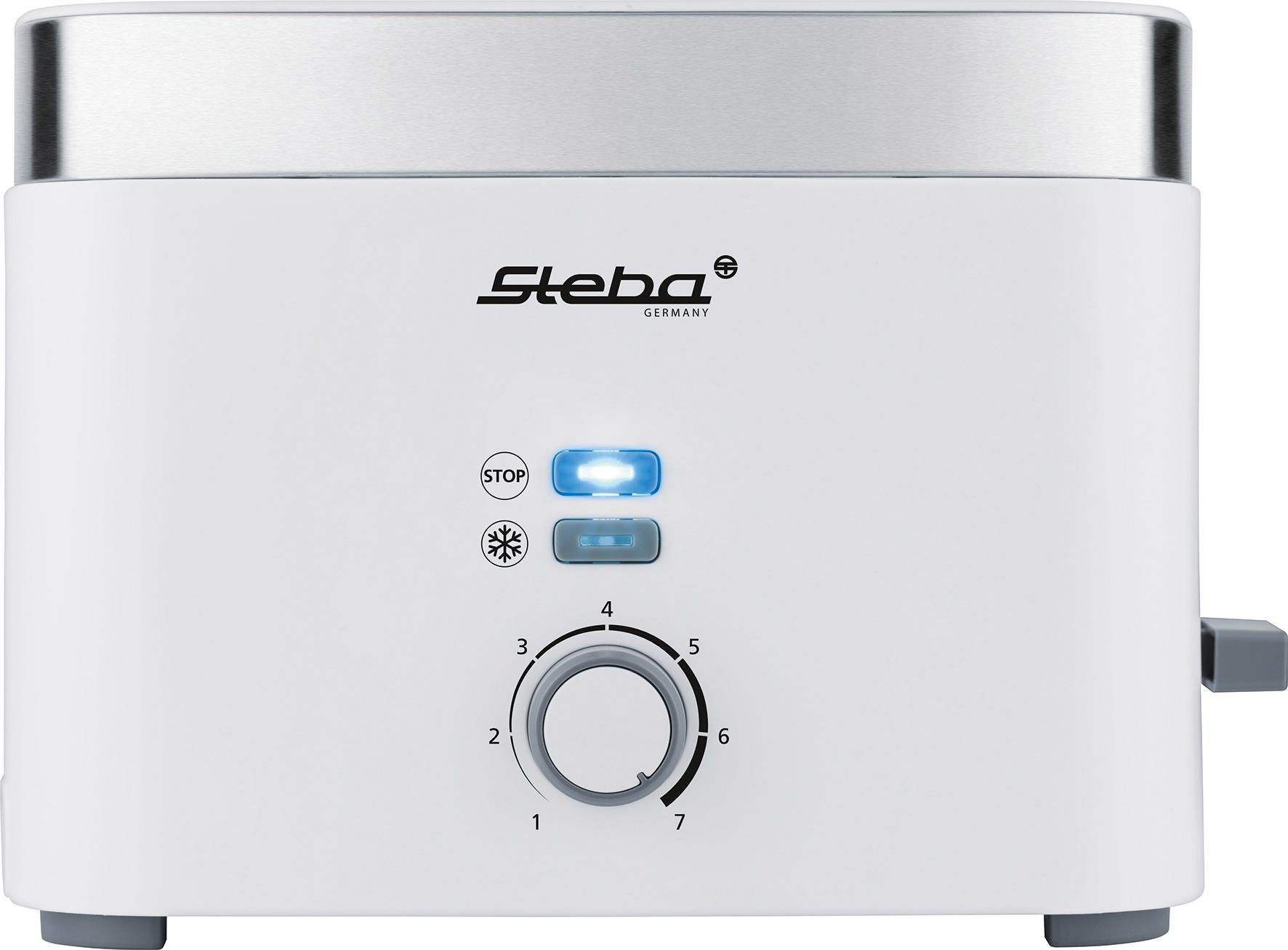 Steba Toaster TO 10 Bianco, 2 kurze Schlitze, 930 W