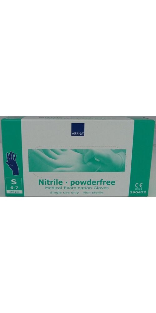ABENA GmbH Einweghandschuhe Abena Abena Nitril-Handschuhe pulverfrei Größe S 100 Stk. blau 100st
