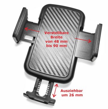 HR GRIP Universal Auto Handy Smartphone Sockel Halter zum schrauben Handy-Halterung, (4 Krallen Raster Verbindung)