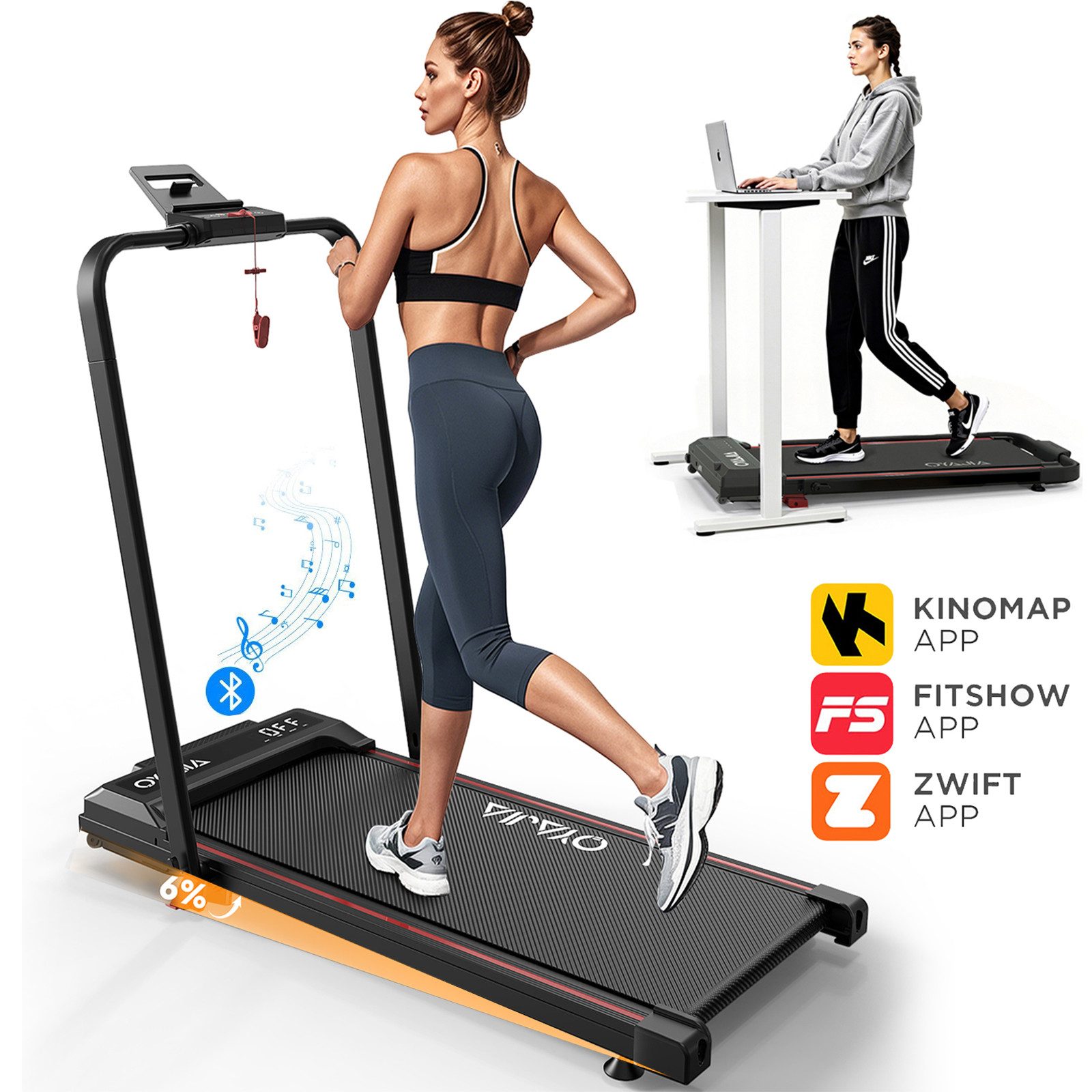 Laufband Leises Laufband für Zuhause mit Steigung