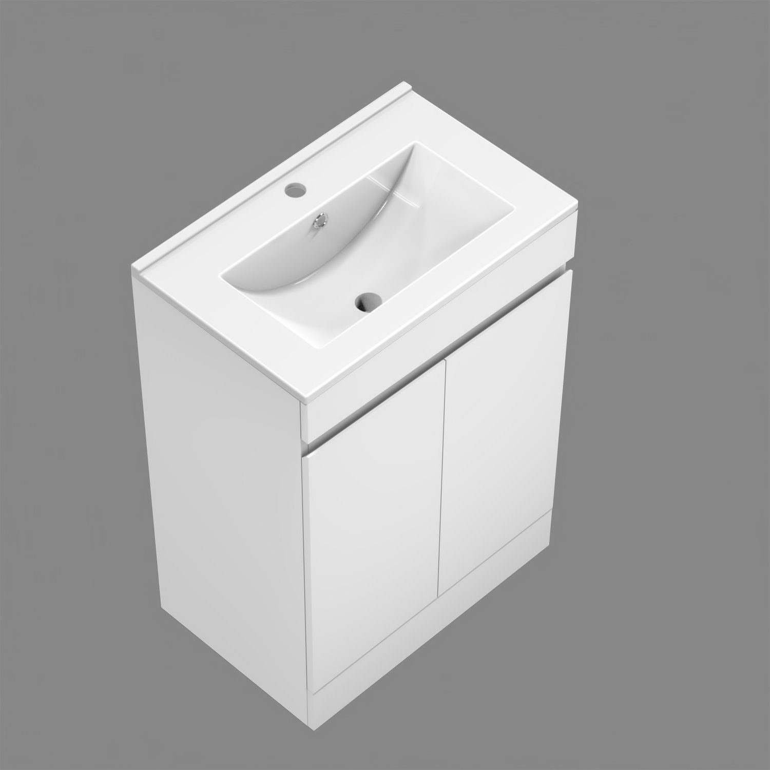 duschspa Waschtisch Badmöbel in 60 cm Standschrank – Bild 3 von 5