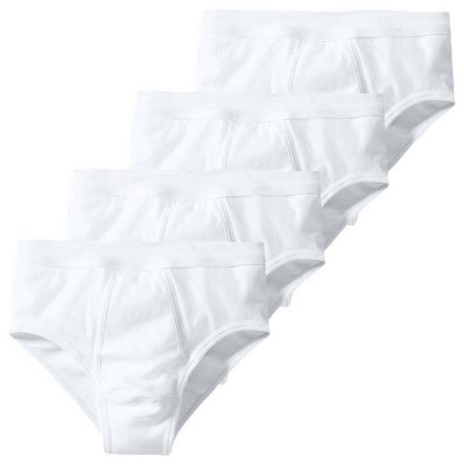 GÖTZBURG Slip (4 Stück) klassische Feinripp Herren Slips mit Eingriff