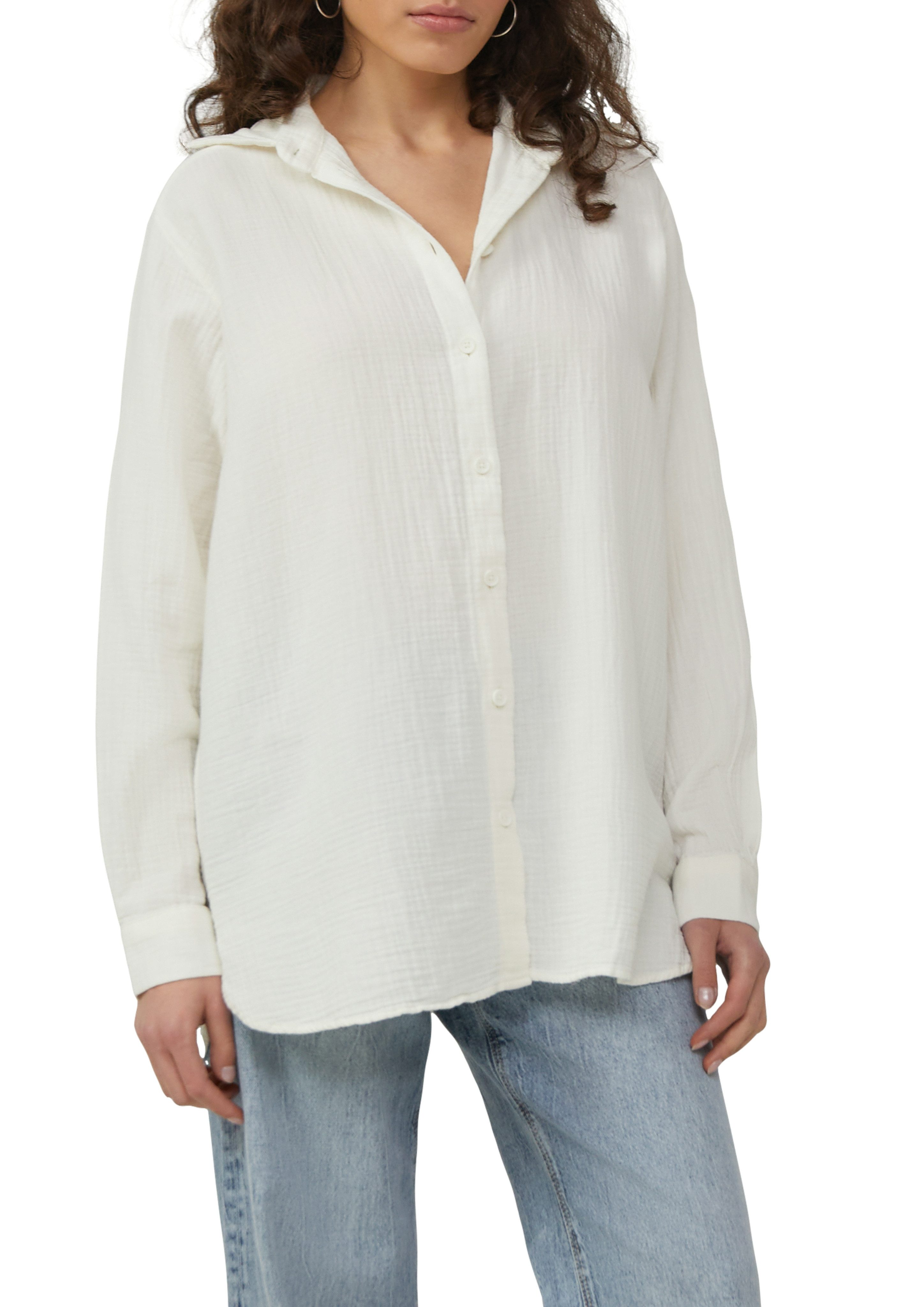 QS Hemdbluse aus luftiger Musselinqualität günstig online kaufen