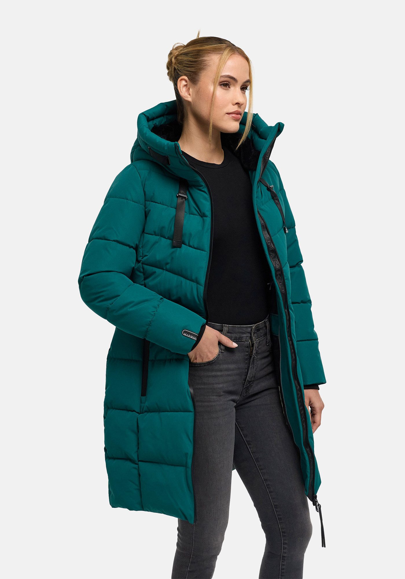 Marikoo Winterjacke Natsukoo XVI Stepp Mantel mit großer Kapuze