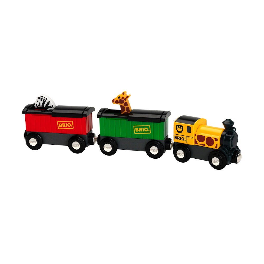 BRIO® Spielzeugeisenbahn-Lokomotive Brio World Eisenbahn Zug Safari-Zug 3 Teile 33722