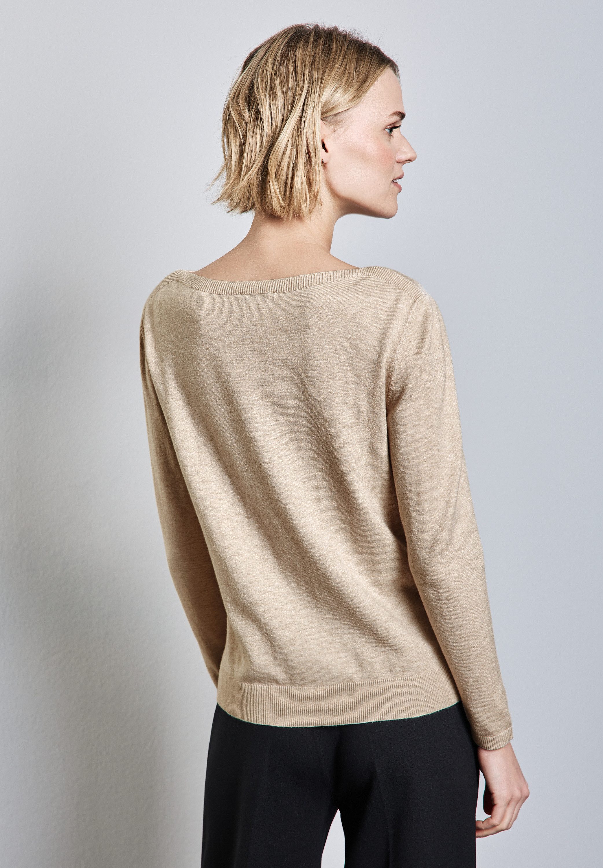STREET ONE Strickpullover mit Rippbündchen günstig online kaufen