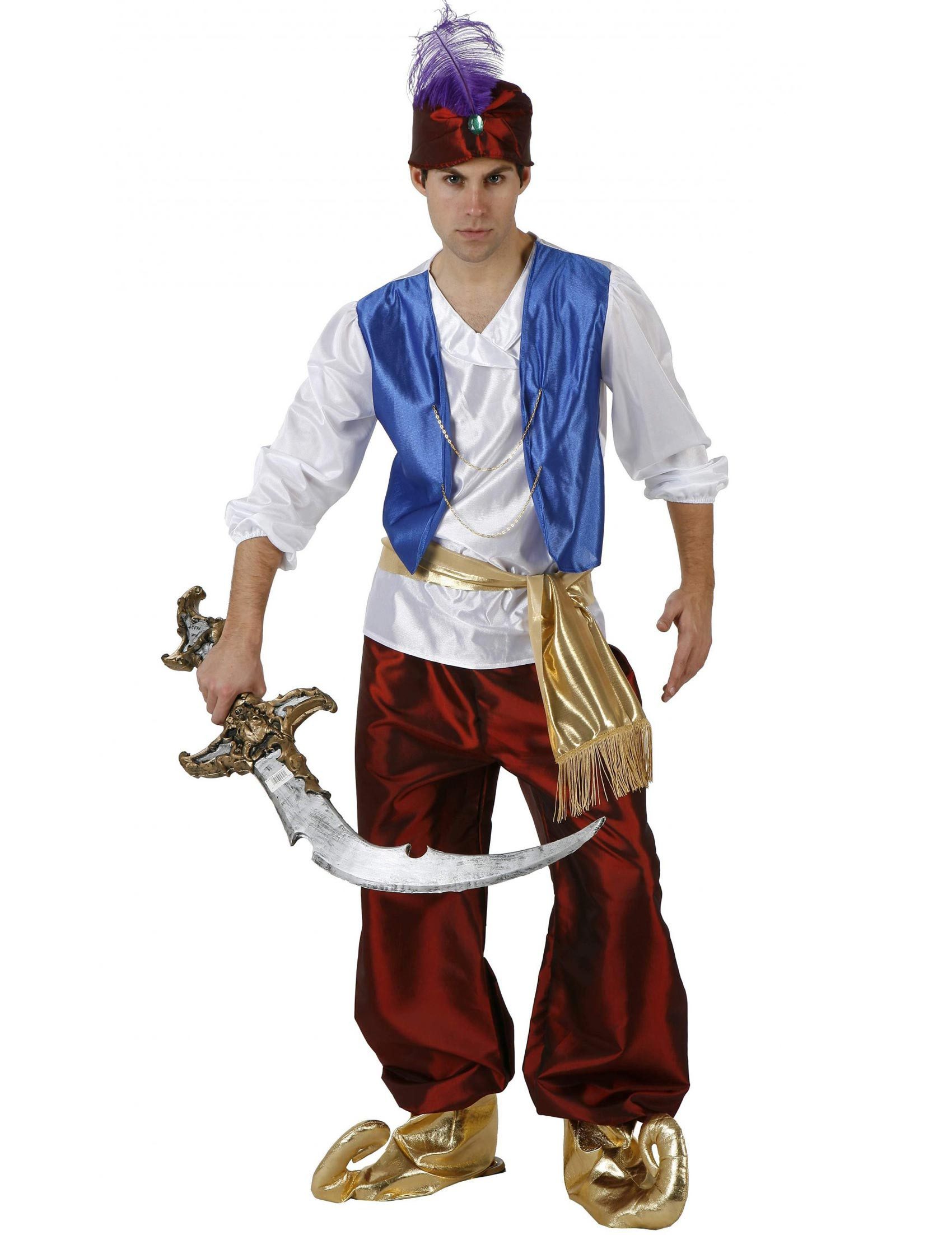 atosa Kostüm Kostüm er Prinz 1001 Nacht rot-weiß-blau